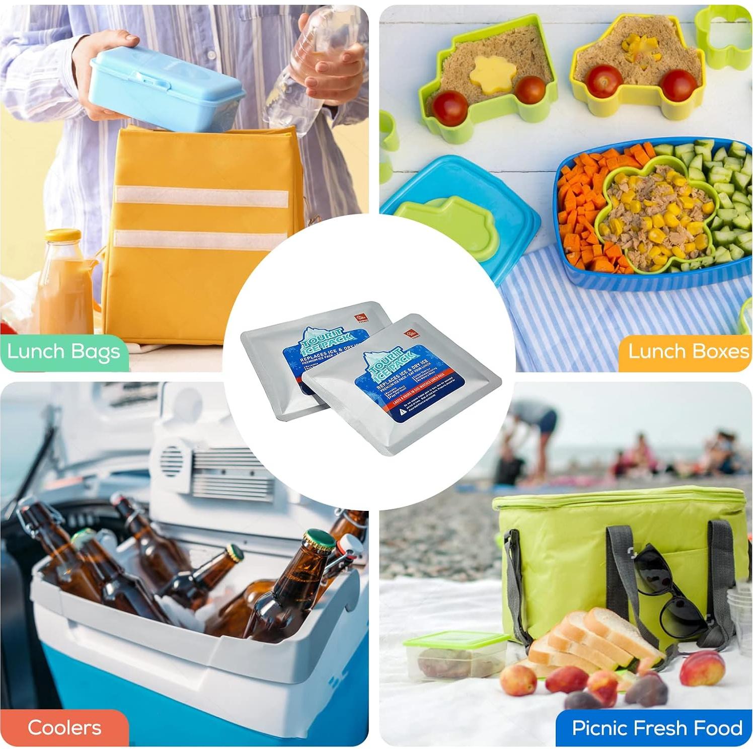 Paquete de Hielo Reutilizable TOURIT 2 Unidades 17.78x16.51cm