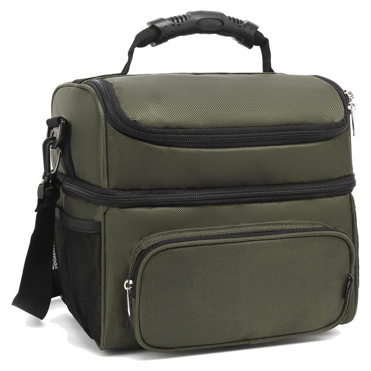 Bolsa Térmica de Almuerzo FlowFly Verde Militar Doble Capa