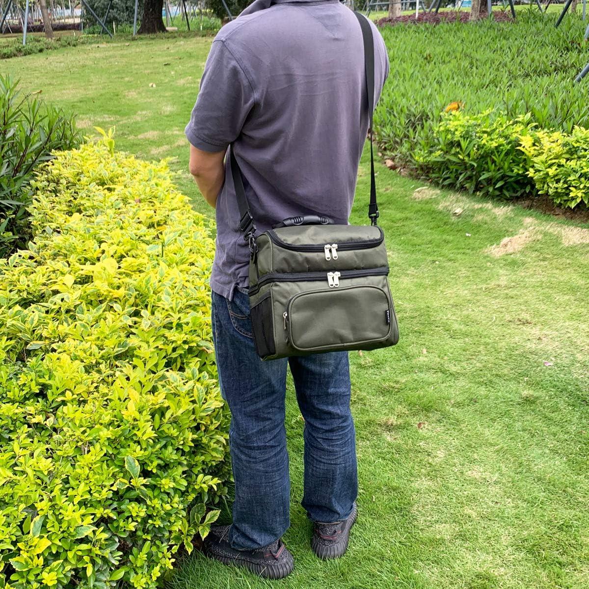 Bolsa Térmica de Almuerzo FlowFly Verde Militar Doble Capa