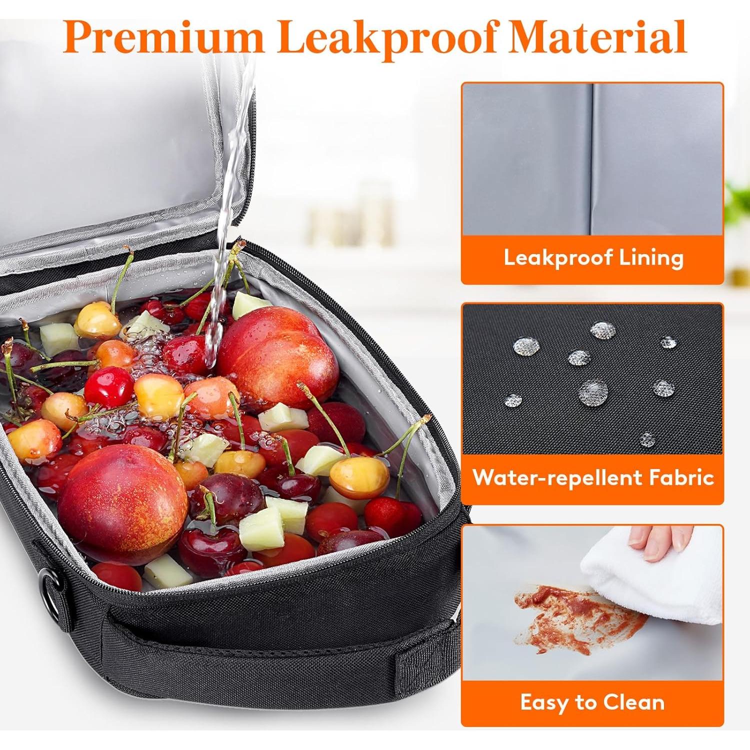 Bolsa de Almuerzo Aislada Lifewit Expandible 6.5L Negra