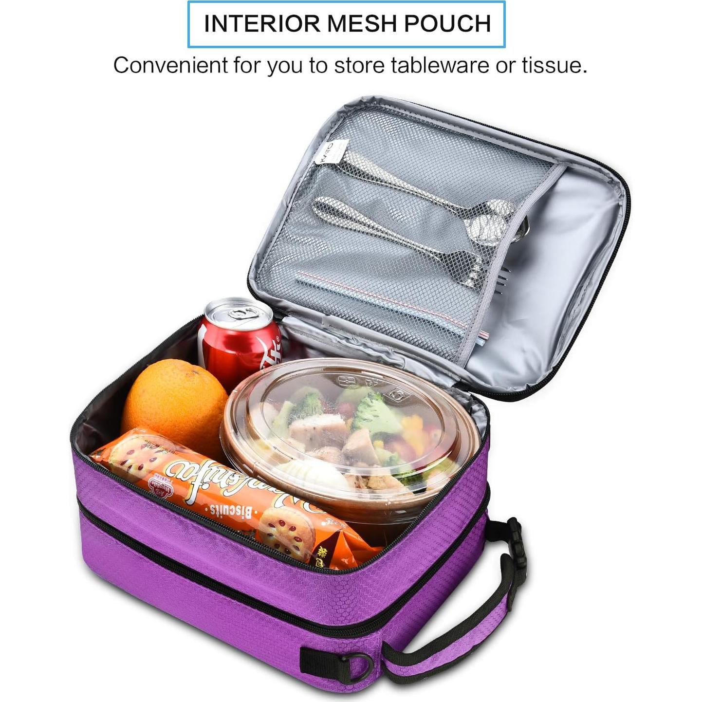 Bolsa de Almuerzo Aislada Tirrinia 12L Púrpura para Adultos y Niños