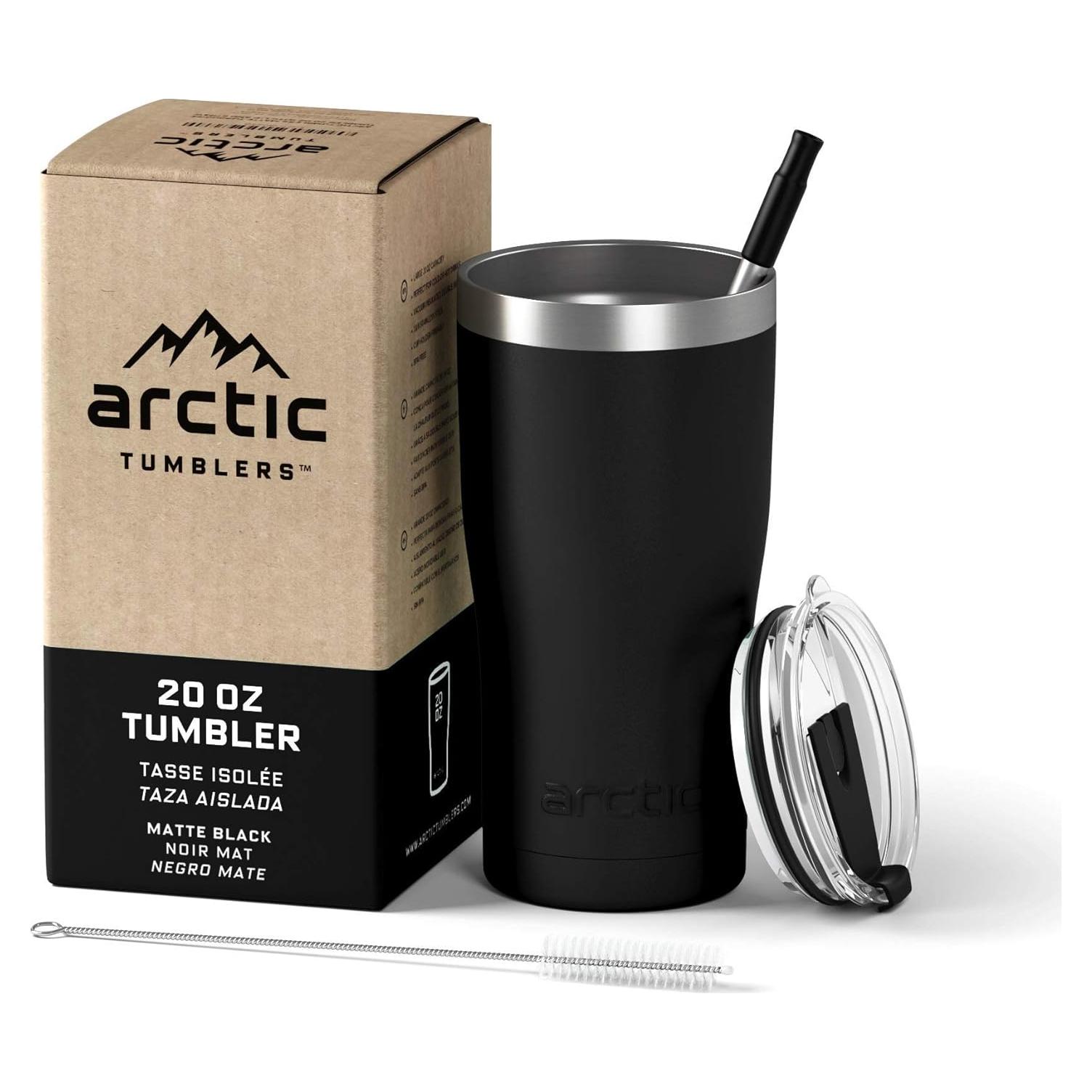 Vaso Térmico Ártico 20 oz Negro Mate Doble Pared Aislado
