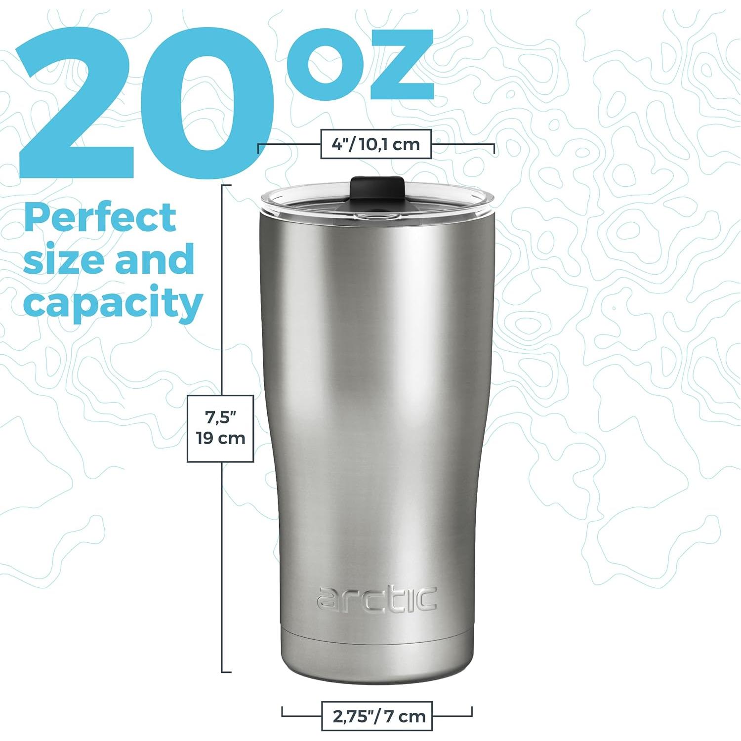 Vaso Térmico Ártico 20 oz Negro Mate Doble Pared Aislado