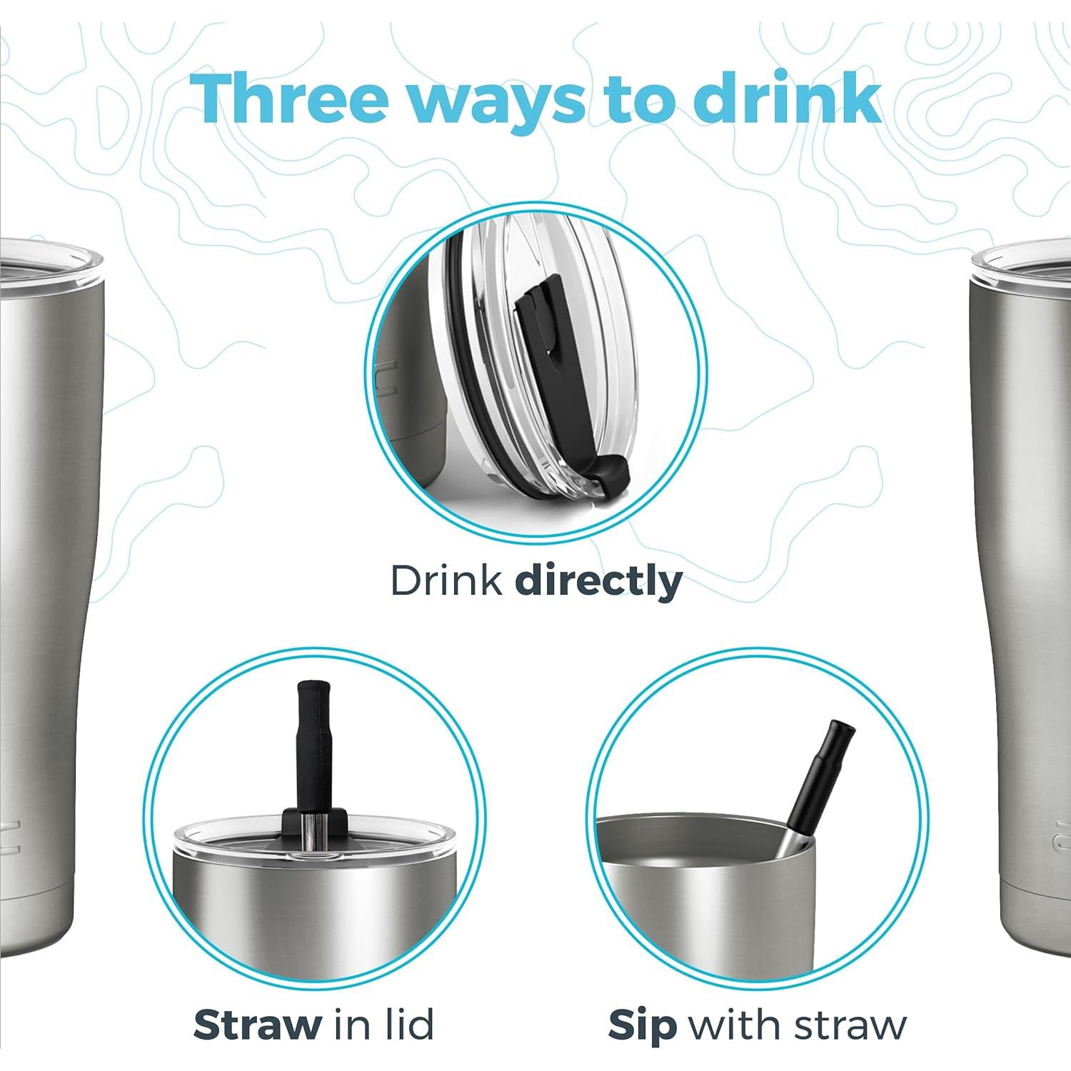 Vaso Térmico Ártico 20 oz Negro Mate Doble Pared Aislado