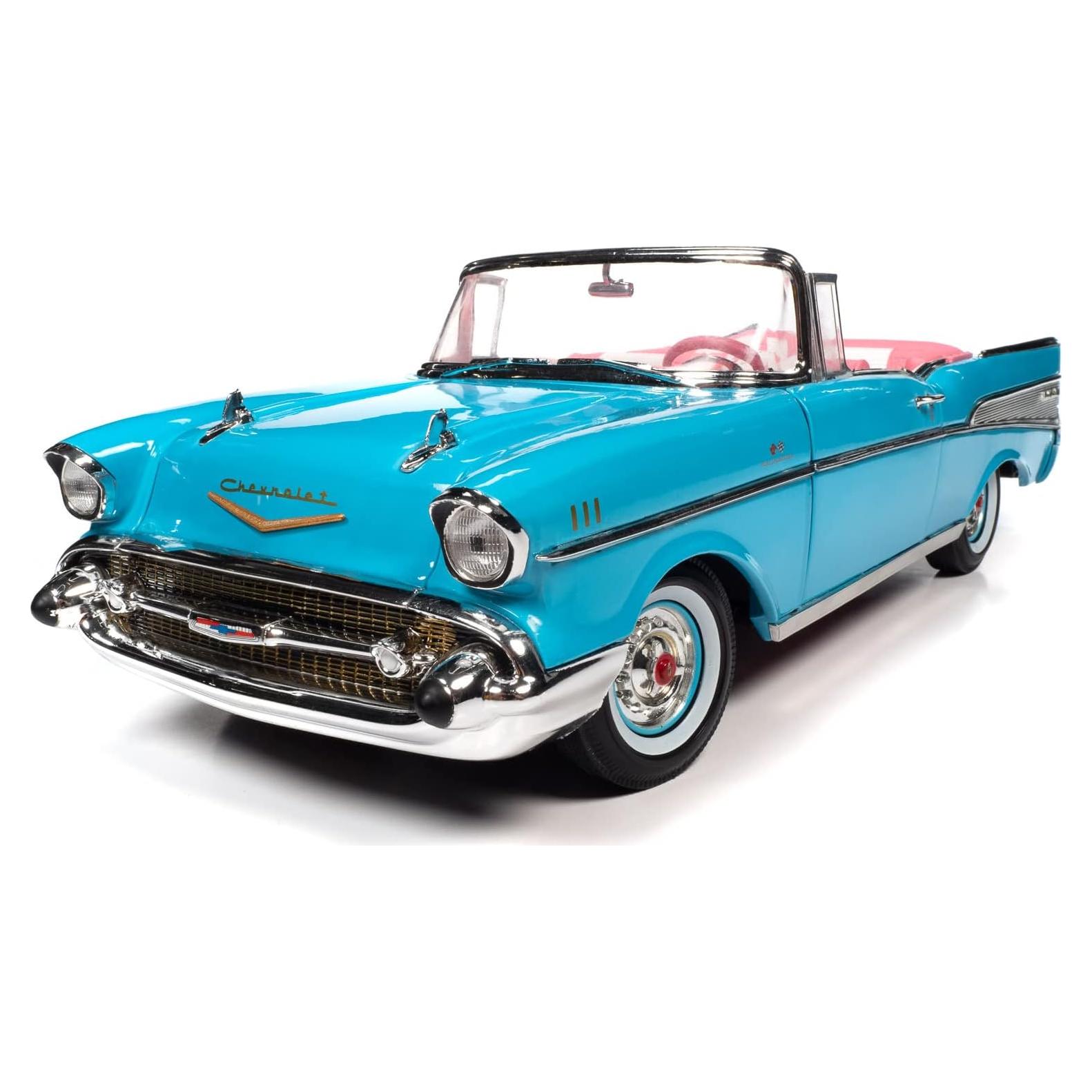 Modelo a Escala Chevy Bel Air 1957 Azul Aqua - Silver Screen