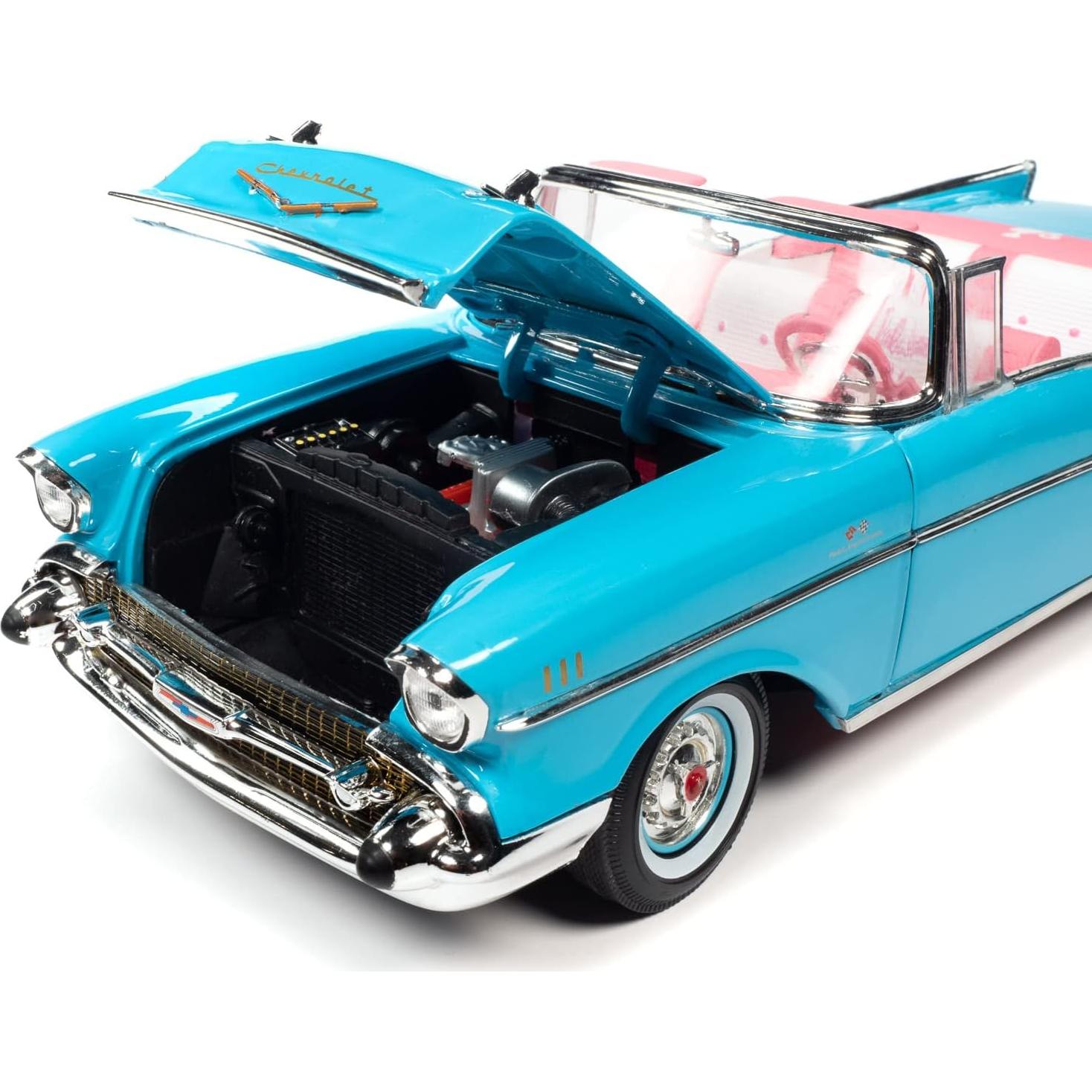 Modelo a Escala Chevy Bel Air 1957 Azul Aqua - Silver Screen