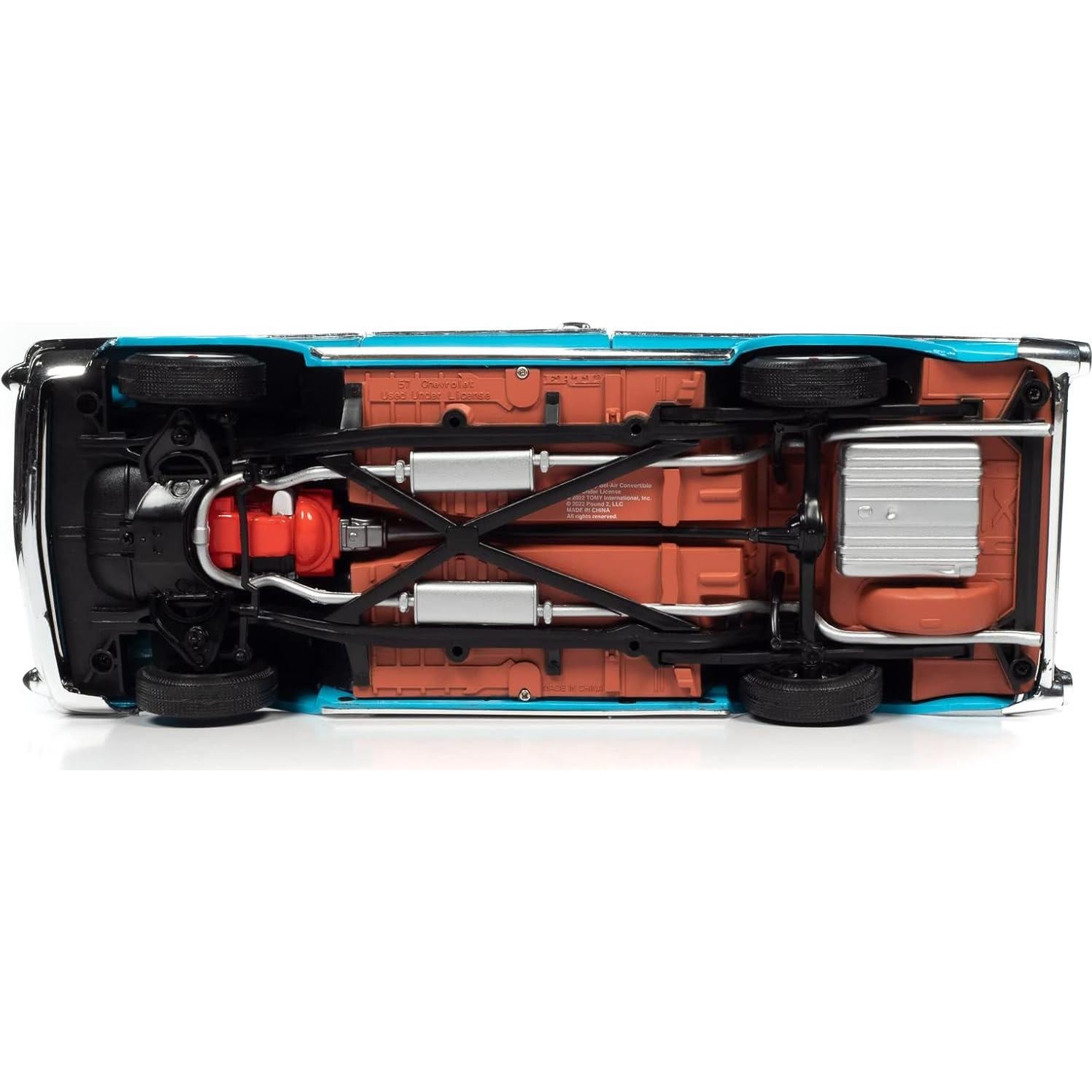 Modelo a Escala Chevy Bel Air 1957 Azul Aqua - Silver Screen