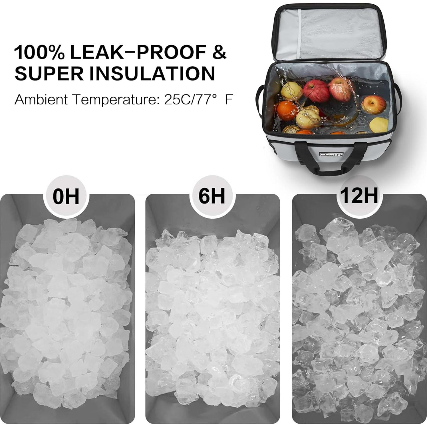 Bolsa de Enfriamiento Aislada Hulongo 32L Impermeable Gris