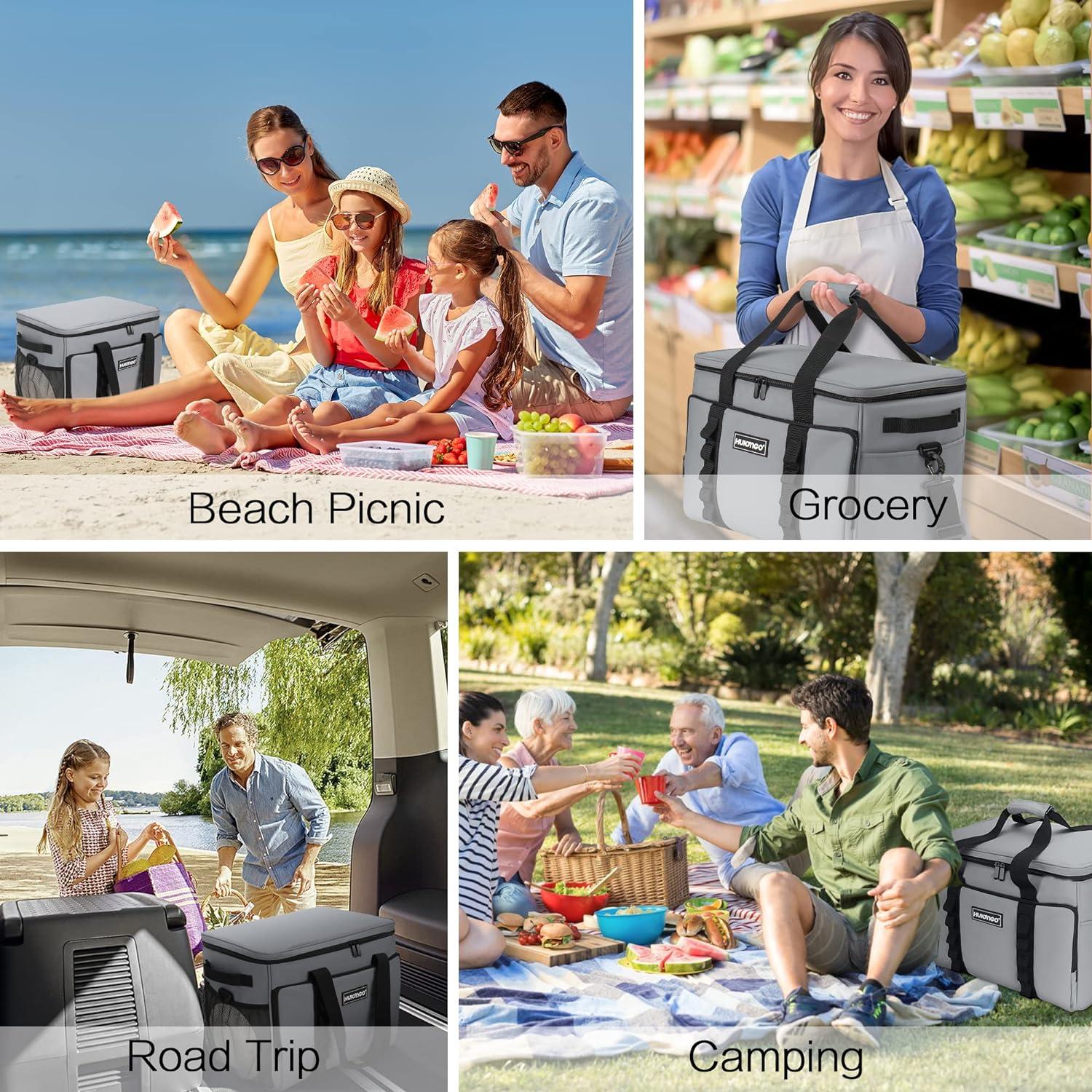 Bolsa de Enfriamiento Aislada Hulongo 32L Impermeable Gris