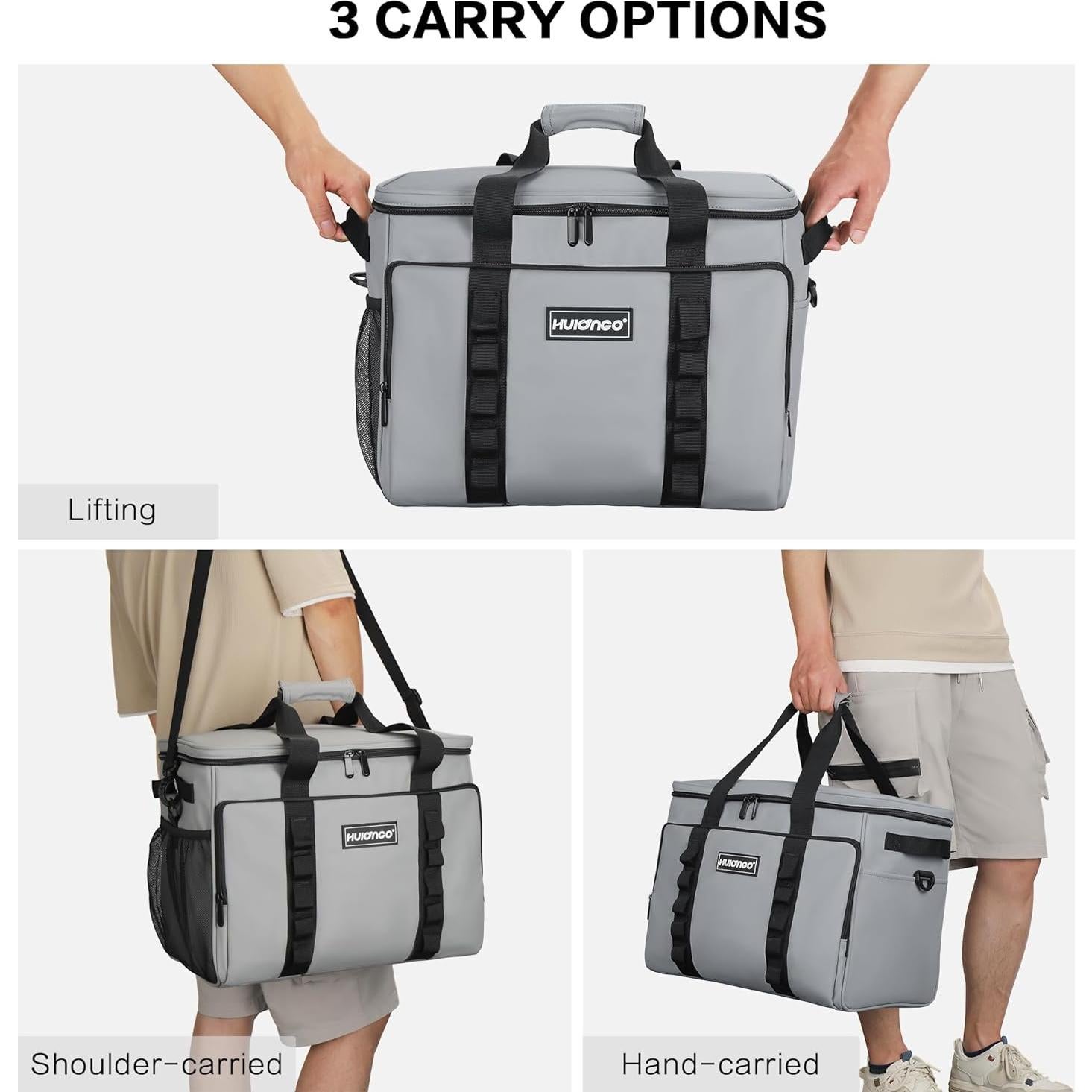 Bolsa de Enfriamiento Aislada Hulongo 32L Impermeable Gris