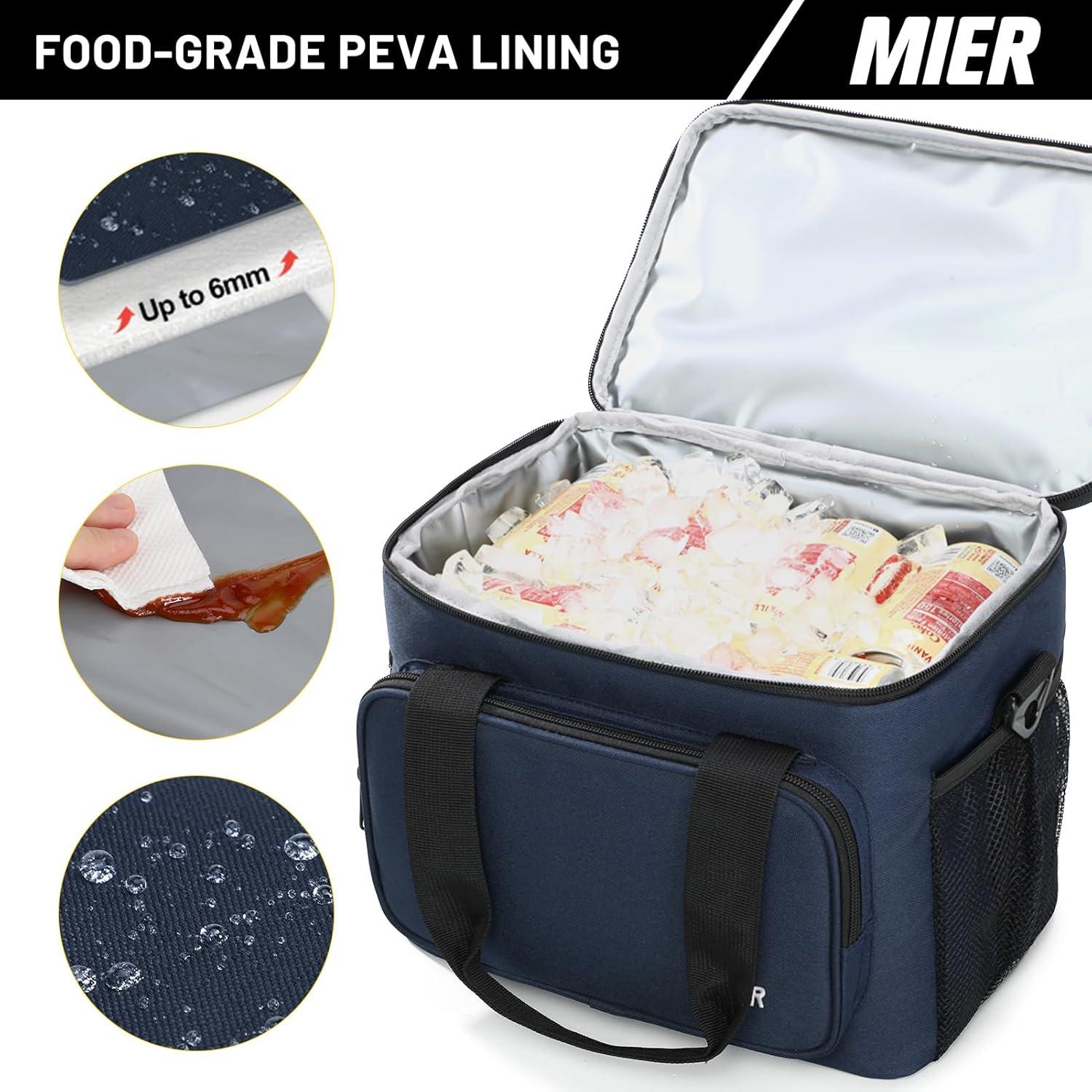 Caja de Almuerzo Aislada MIER 11L Azul para Trabajo y Camping