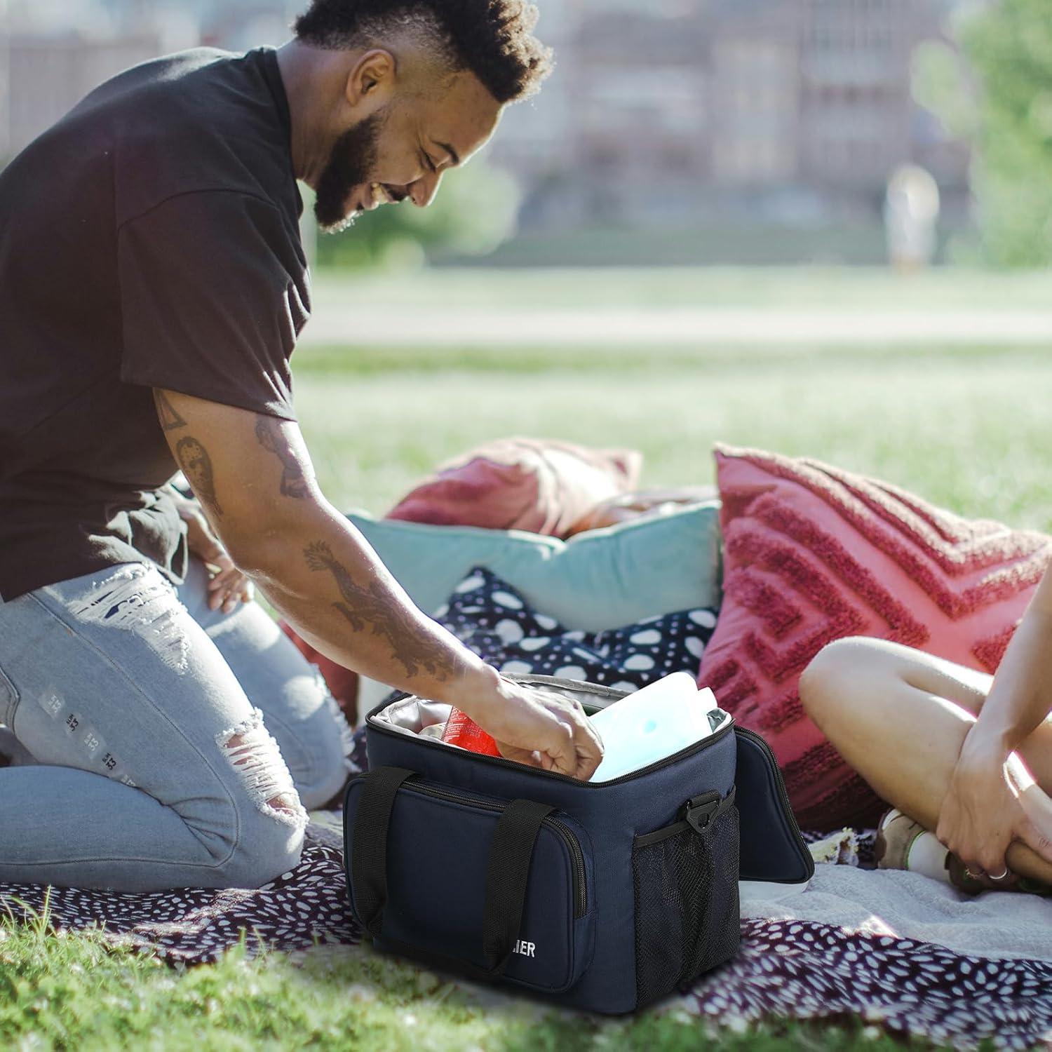 Caja de Almuerzo Aislada MIER 11L Azul para Trabajo y Camping