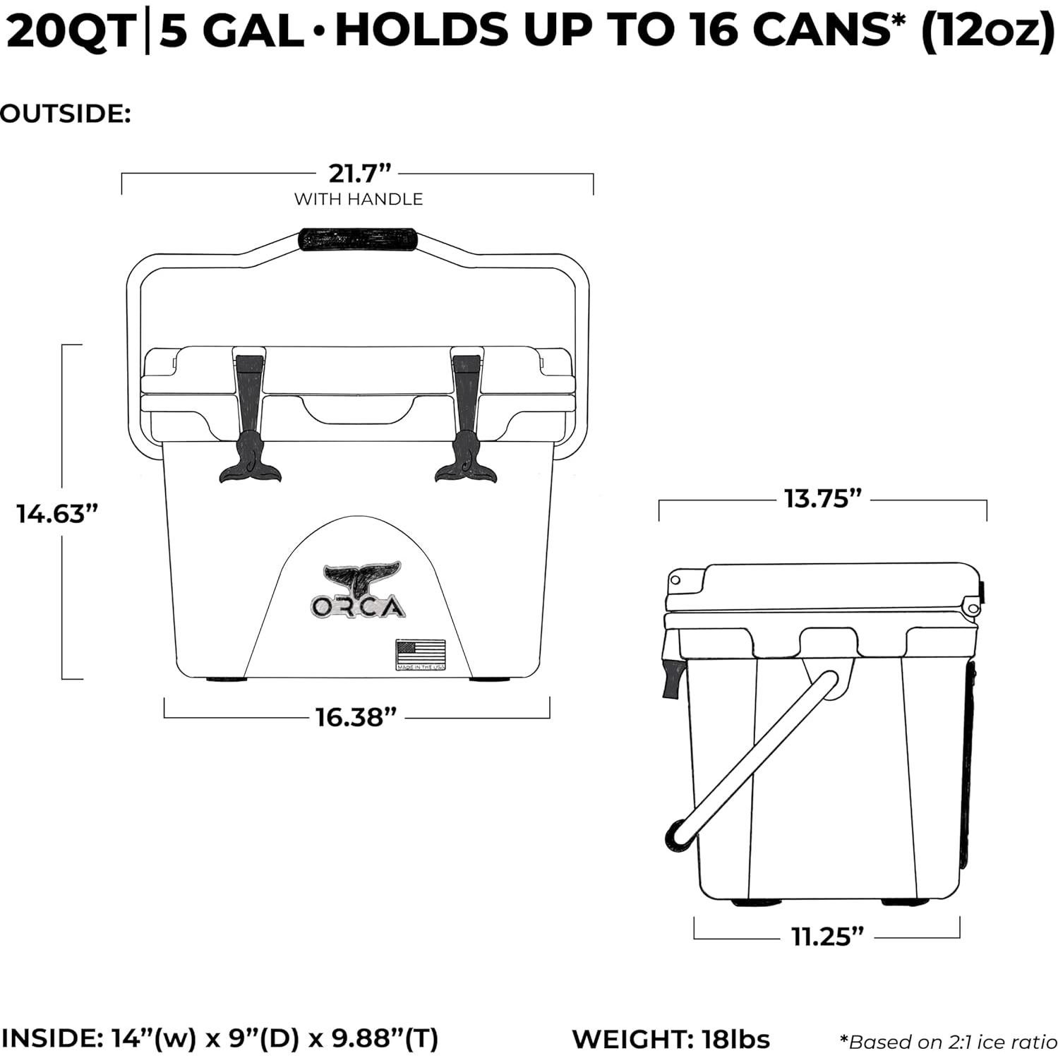 Cooler ORCA 20 Cuartos Lima - Aislamiento 10 Días