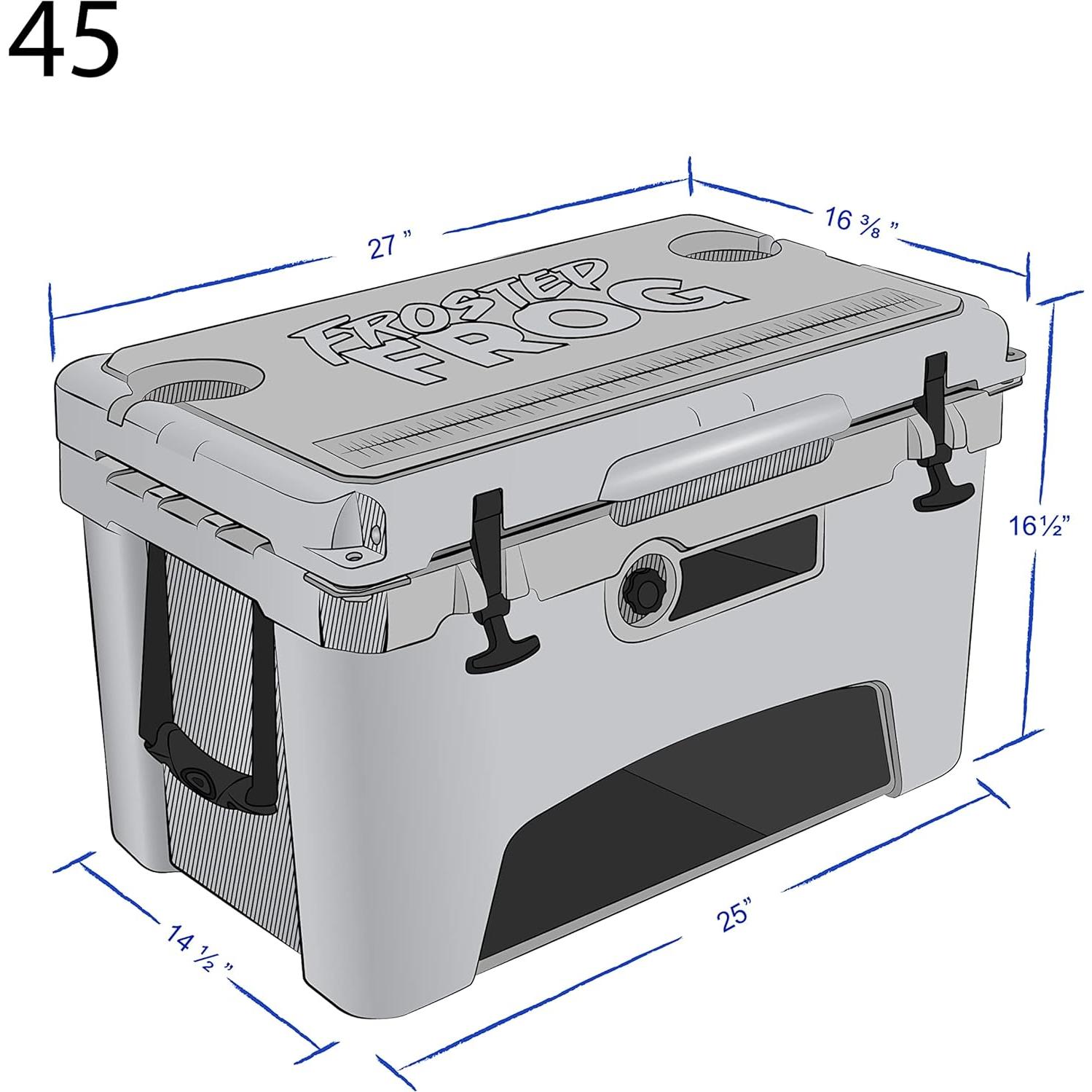 Enfriador de Hielo Frosted Frog 45QT Verde 42.5L Aislado