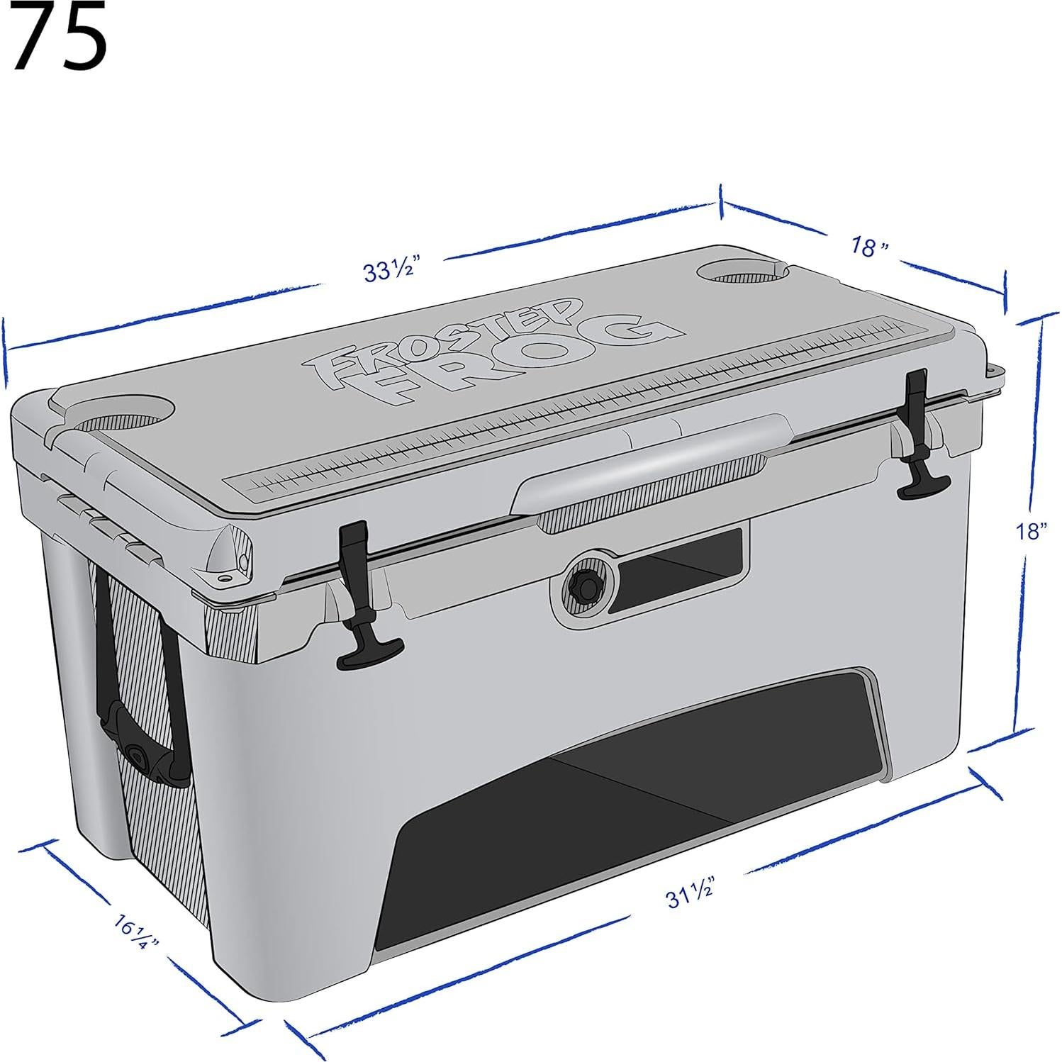 Cooler Aislado Frosted Frog 75QT Camo Verde 70.8L