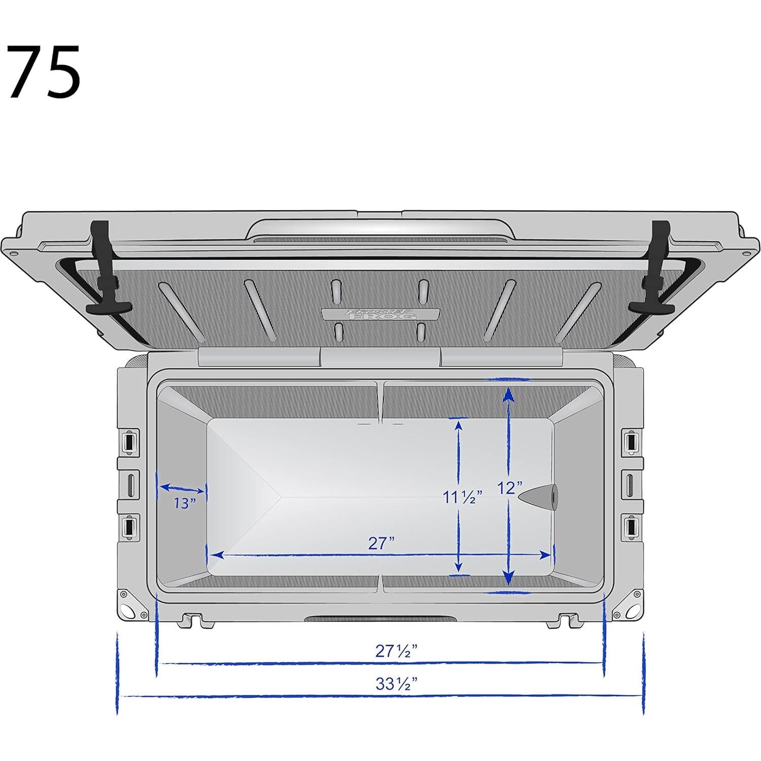 Caja de Hielo 75QT Frosted Frog Aislada Grado Comercial