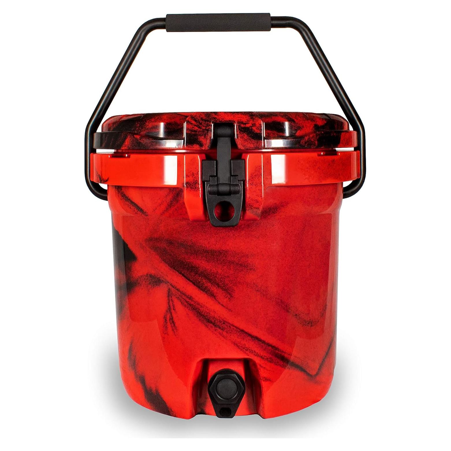 Red Camo 5 Gallon Heavy Duty Drink Dispenser Cooler with Spigot