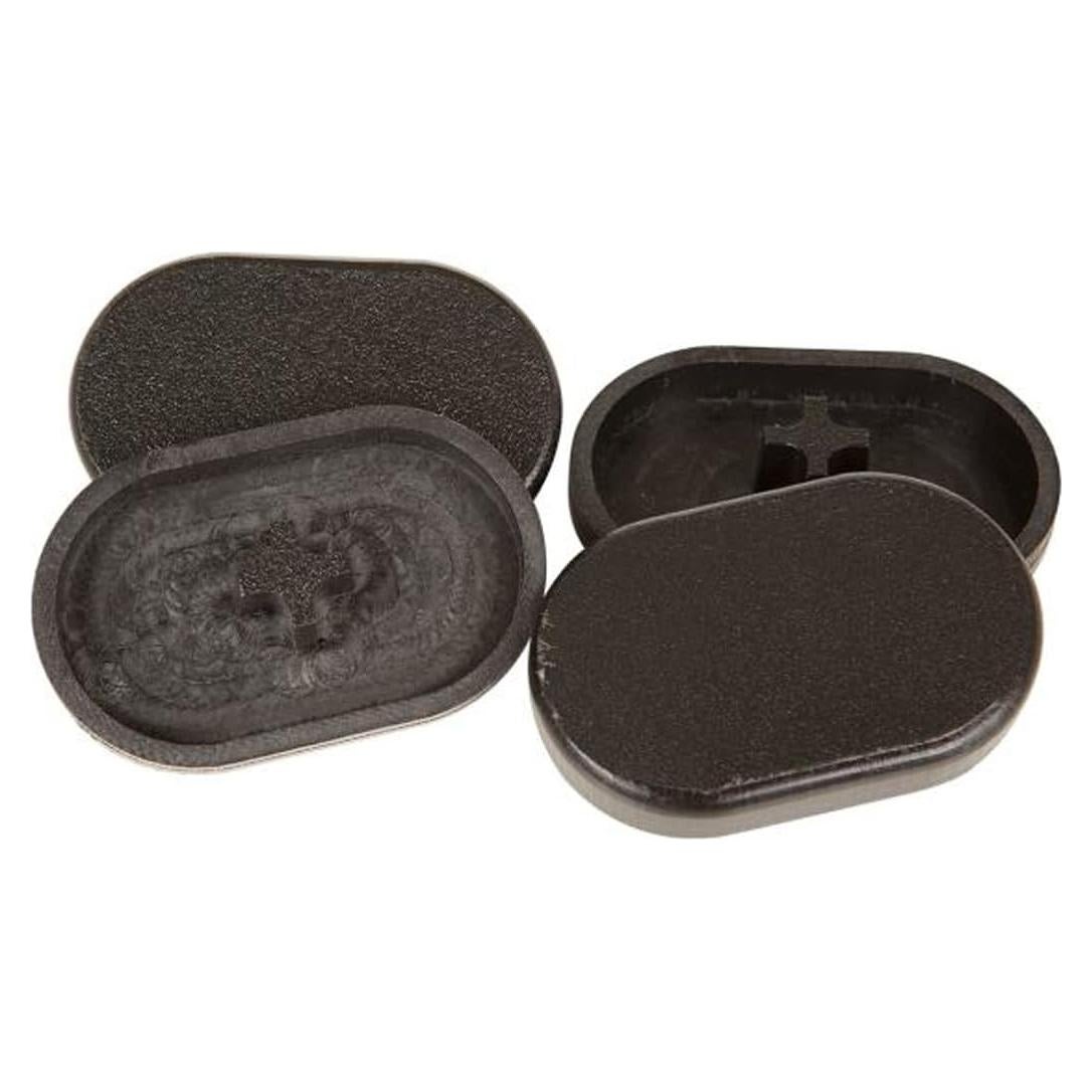 Pies Deslizantes Grizzly 4300096 - Paquete de 4 - Plástico Negro