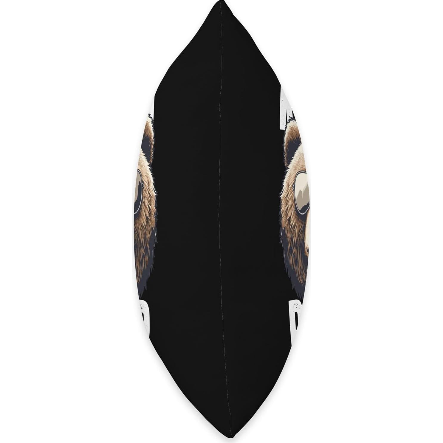 Cojín Retro Oso Grizzly Cool con Gafas de Sol 40x40 cm