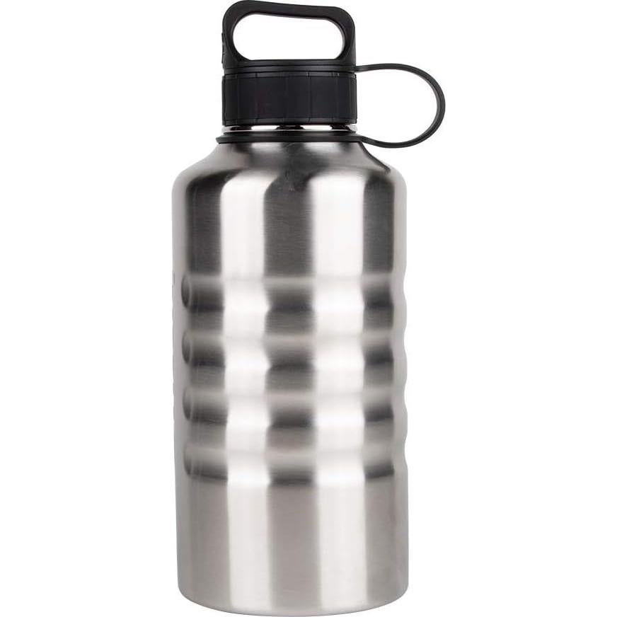 Grizzly Grip 64 oz Water Bottle | Vacuum Insulated | Stainless Steel with Insulated Lid | For Gym Women Men Beach Camping Hiking Fishing Hunting Sports | Brushed