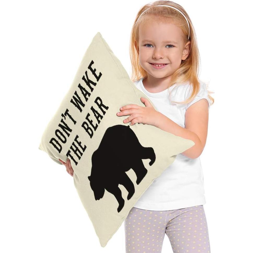 Funda de Cojín Moslion 45x45 cm Animal Divertido Algodón Lino