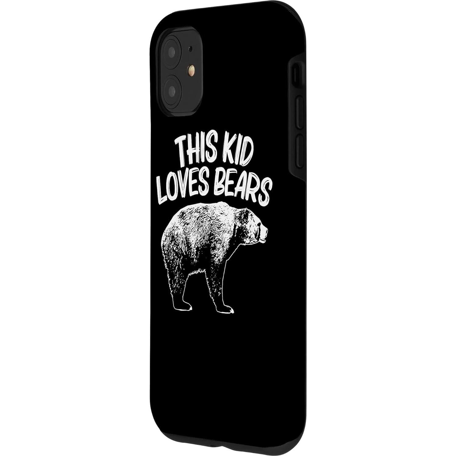 iPhone 11 Funny Bear For Kids Boys Polar Bears Panda Sun Forest Animal Case