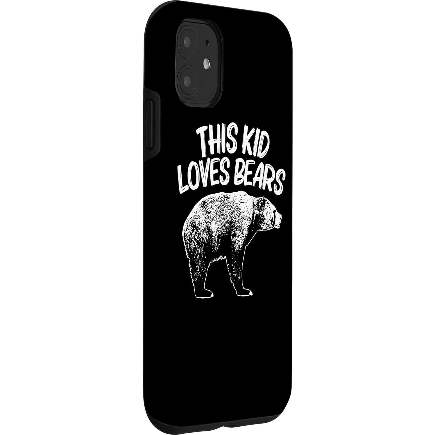 iPhone 11 Funny Bear For Kids Boys Polar Bears Panda Sun Forest Animal Case