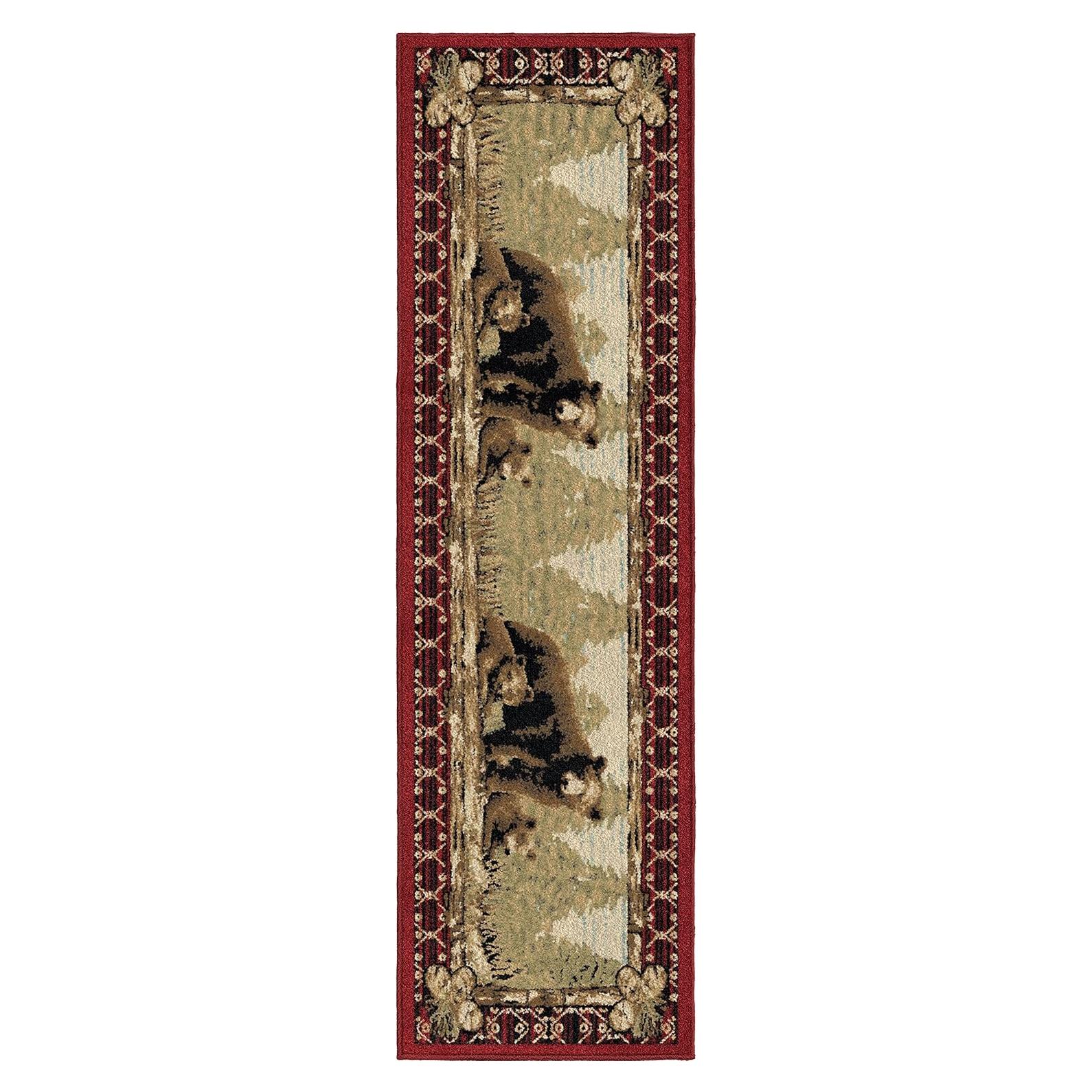 Alfombra de Área Rug Empire Lodge Oso Grizzly 66x231 cm