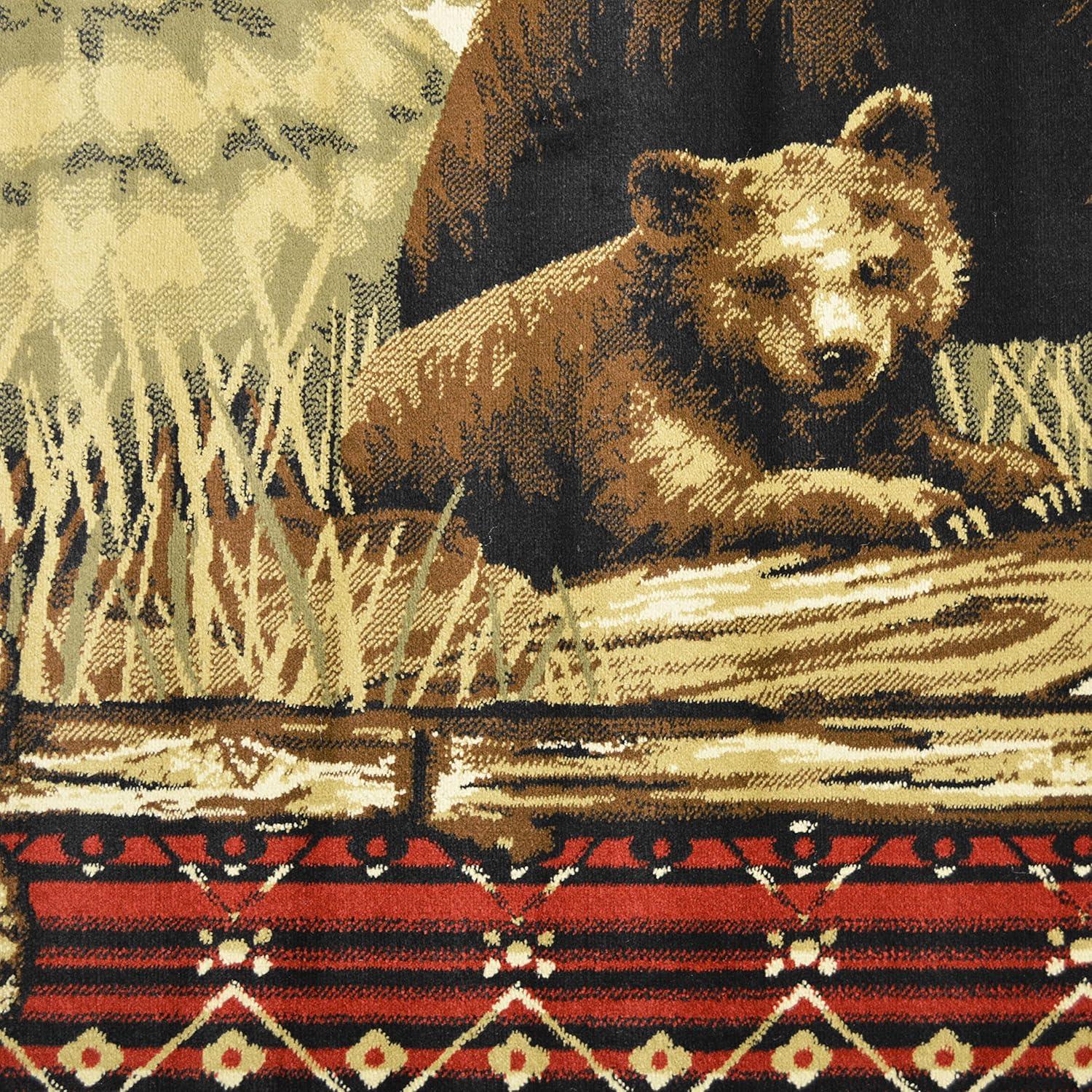 Alfombra de Área Rug Empire Lodge Oso Grizzly 66x231 cm
