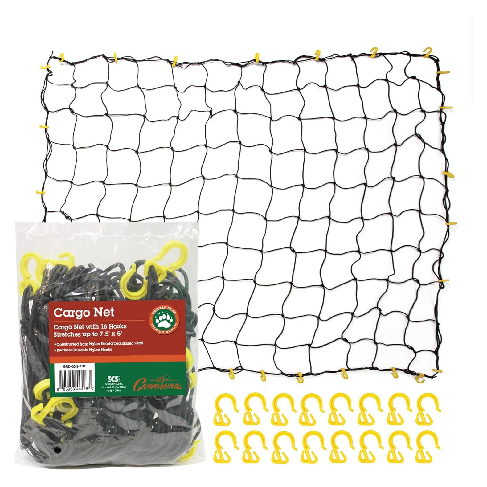 Red de Carga Bungee Grande Grizzly Gear 2.29m x 1.52m 16 Ganchos