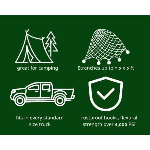 Red de Carga Bungee Grande Grizzly Gear 2.29m x 1.52m 16 Ganchos