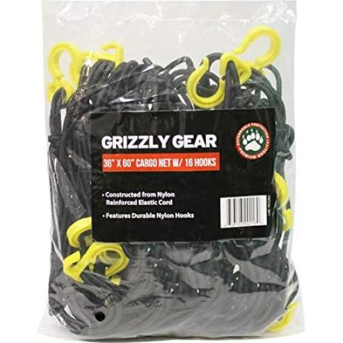 Red de Carga Bungee Grande Grizzly Gear 2.29m x 1.52m 16 Ganchos