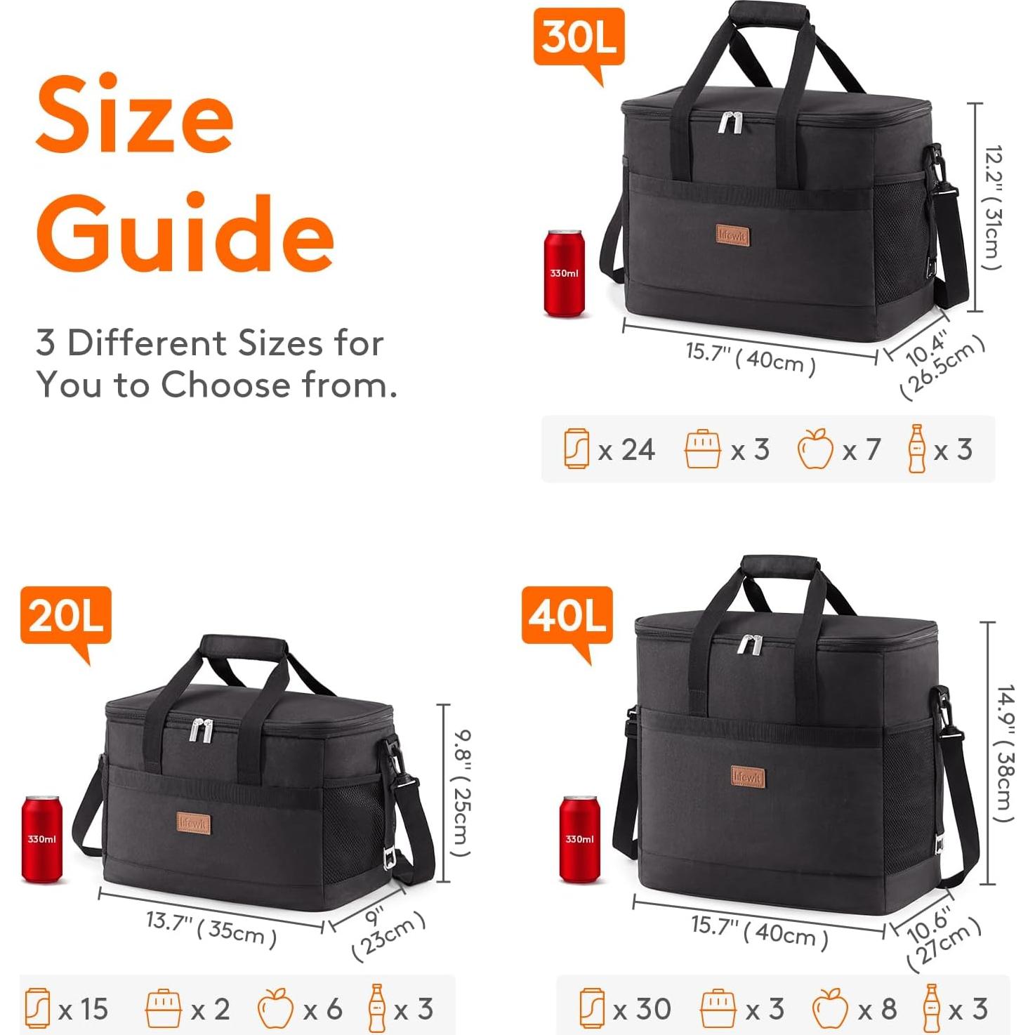 Bolsa Térmica Lifewit 20L Plegable Impermeable para Camping