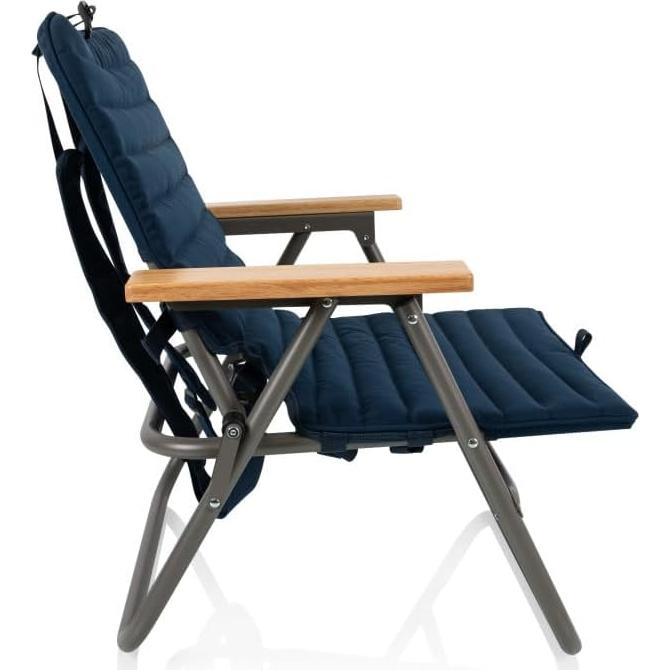 Silla de Playa Plegable Picnic Time con Almohadilla Azul Marino