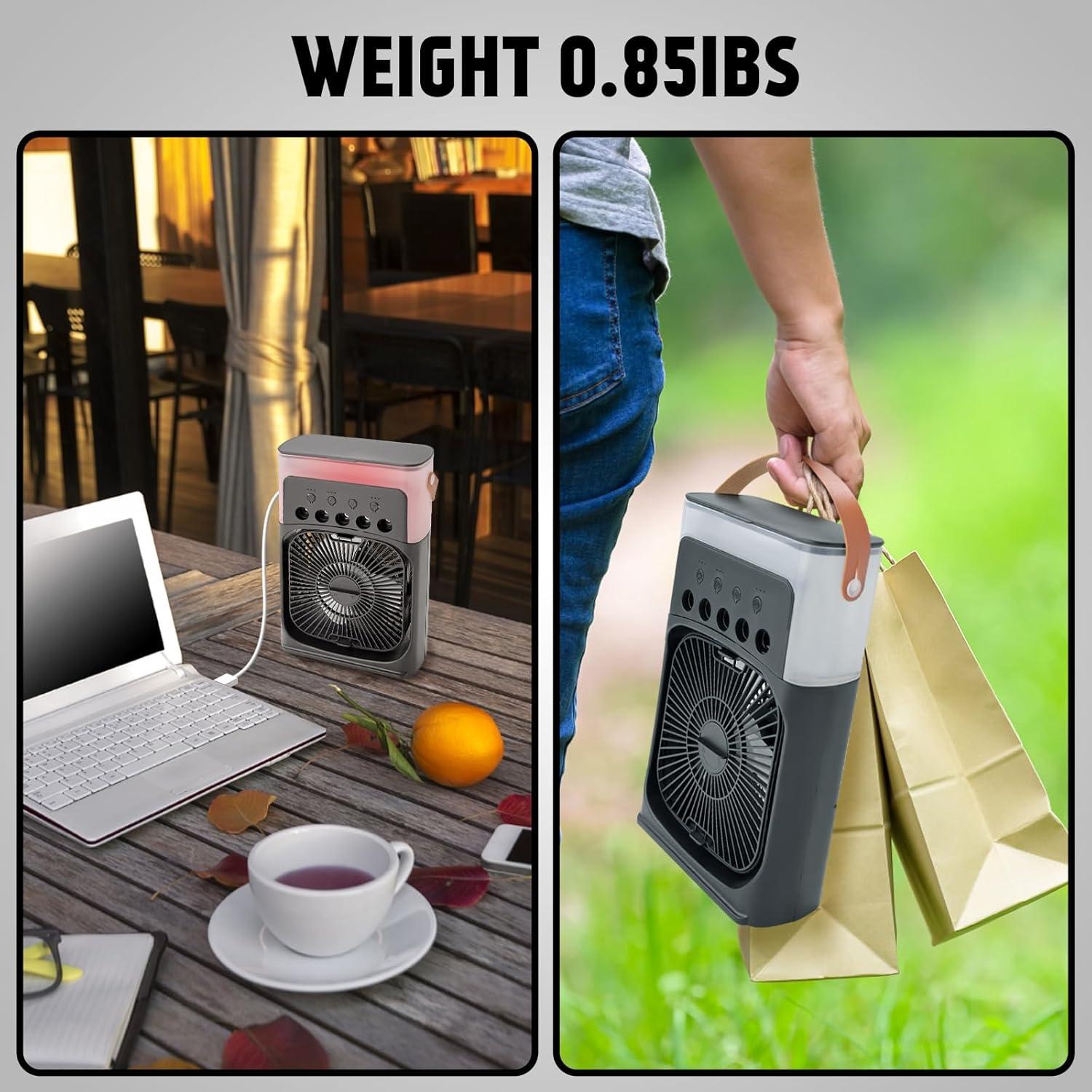 Ventilador Portátil de Nebulización Myplinar 01, 3 Velocidades, 600mL