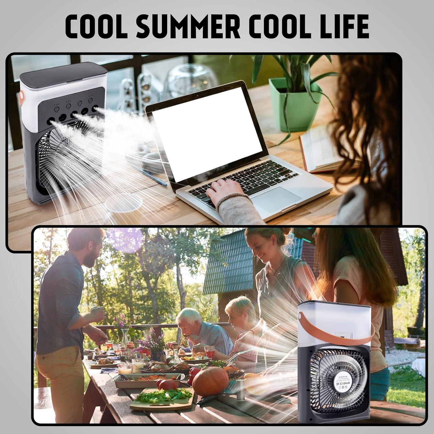 Ventilador Portátil de Nebulización Myplinar 01, 3 Velocidades, 600mL