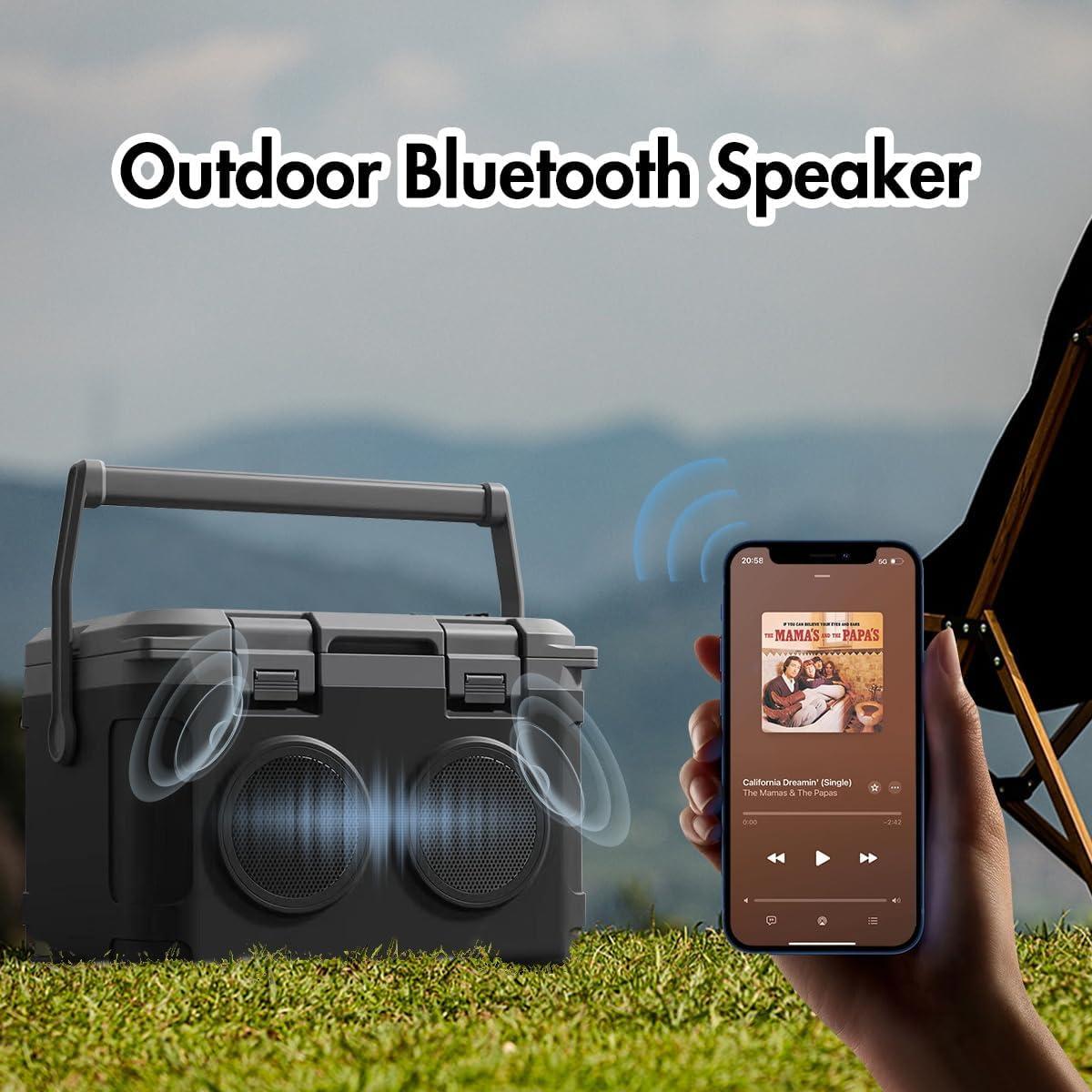 Enfriador Portátil GETUHAND 28.32L con Altavoz Bluetooth