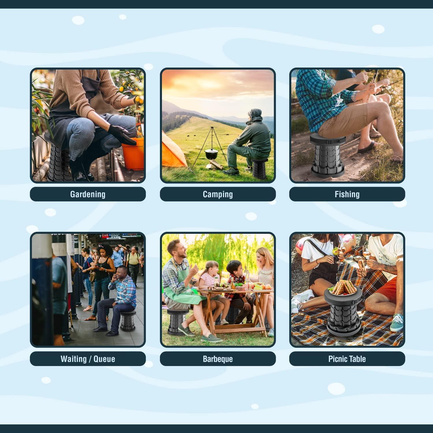 Taburete Plegable NUMANU 2PK Vieja Generación 181kg Negro