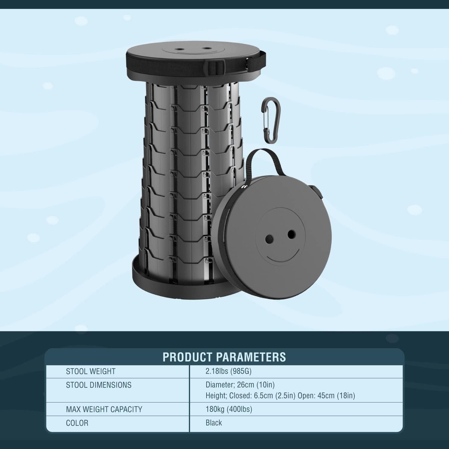 Taburete Plegable NUMANU 2PK Vieja Generación 181kg Negro