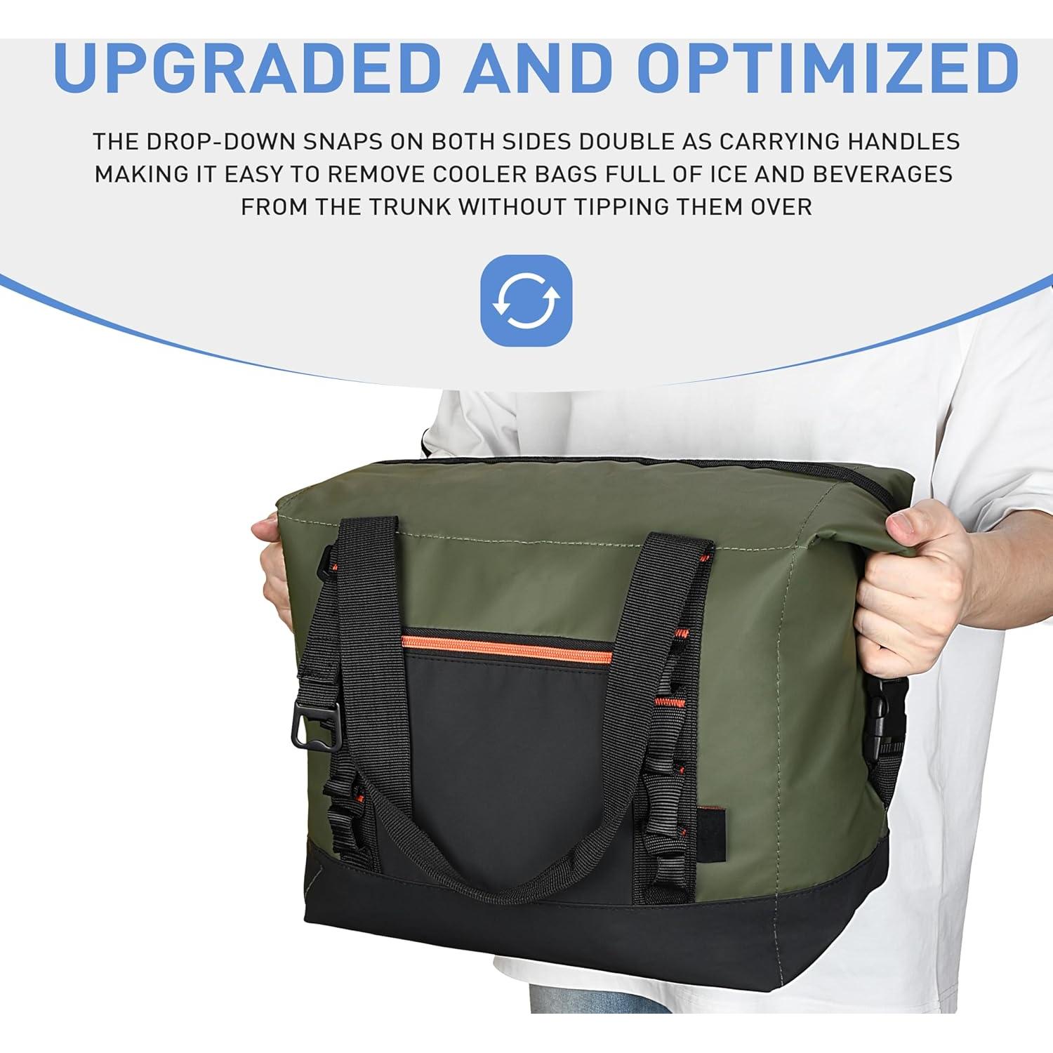 Bolsa Térmica Aislada Solaris 30 Latas Verde/Negro Plegable