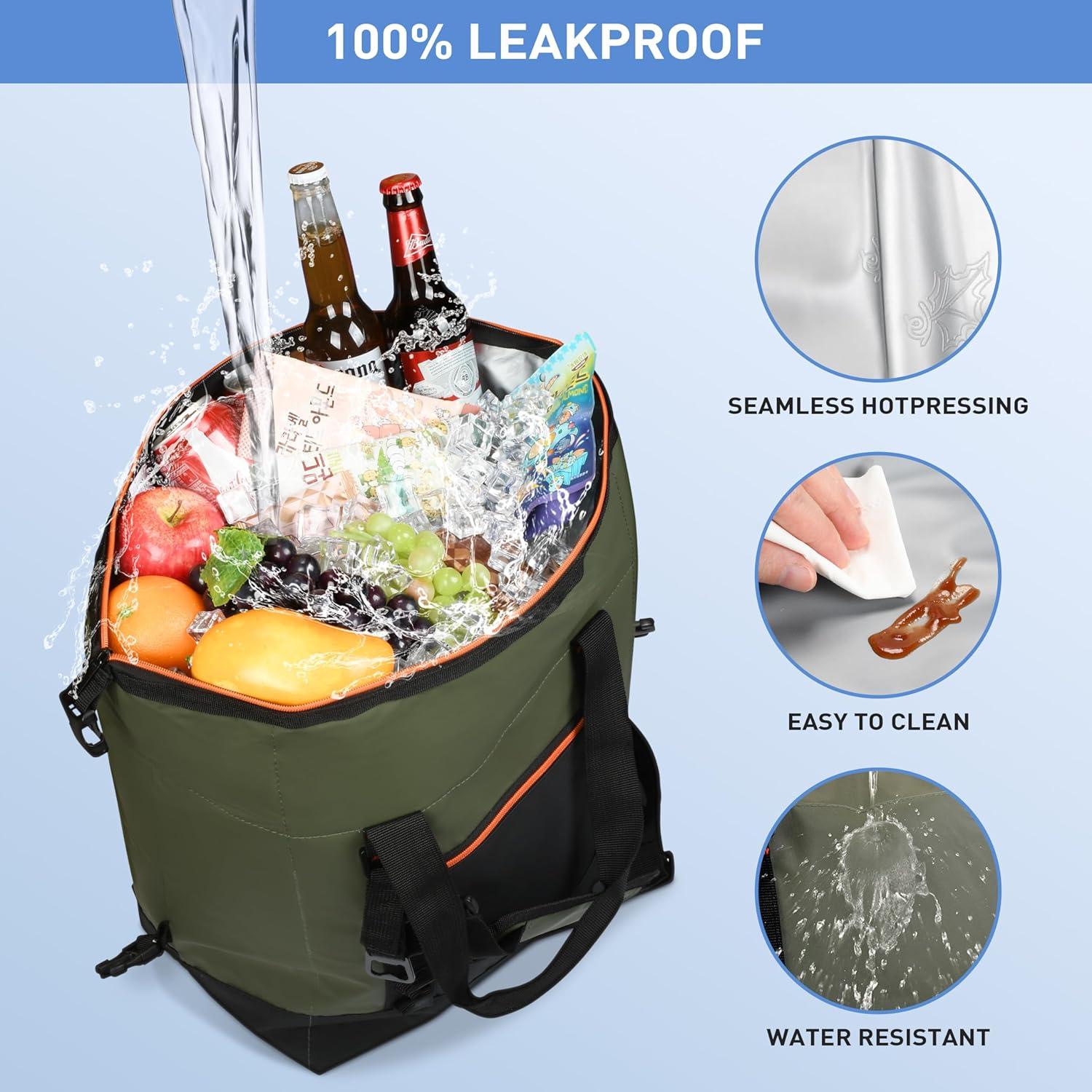 Bolsa Térmica Aislada Solaris 30 Latas Verde/Negro Plegable