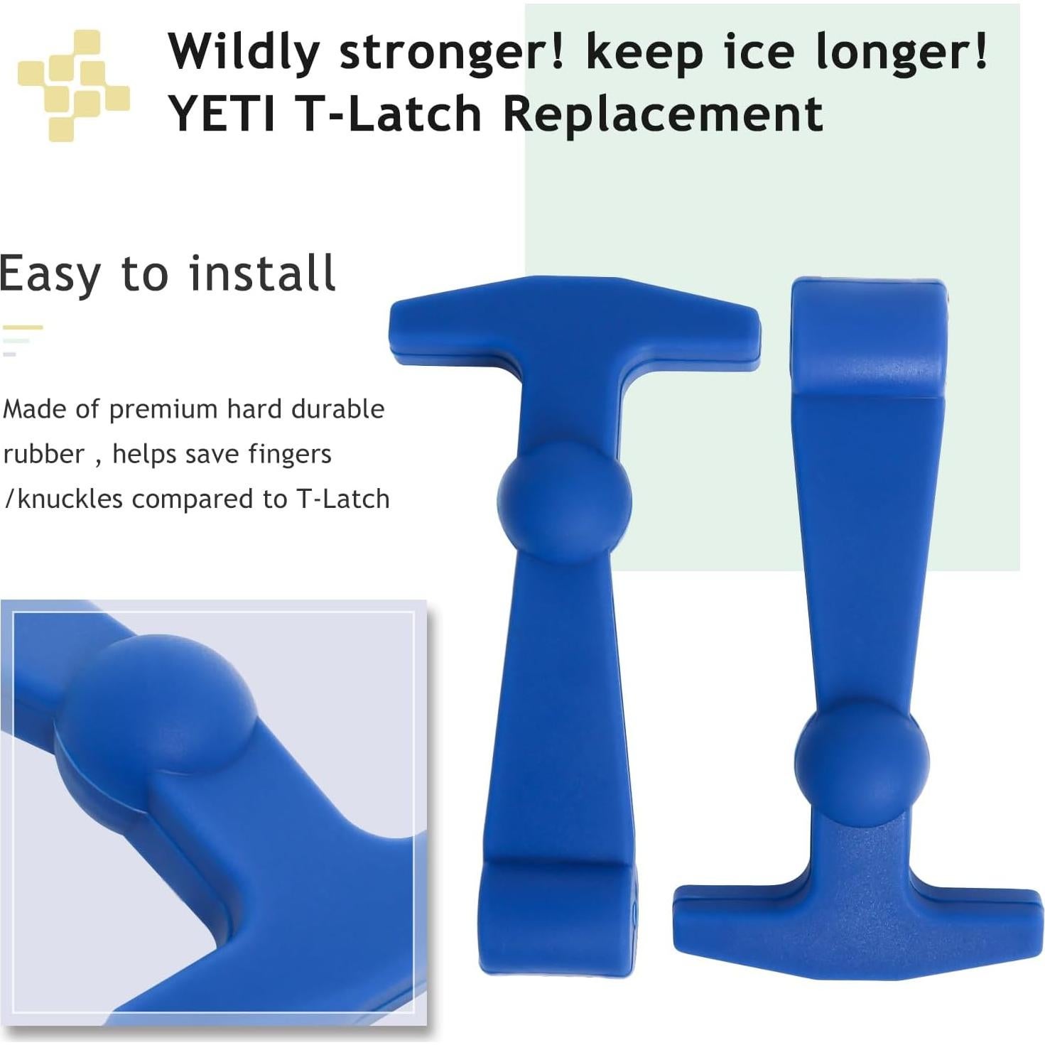 Pestillos de Enfriador Poweka Azul para Yeti y RTIC - 2 Piezas