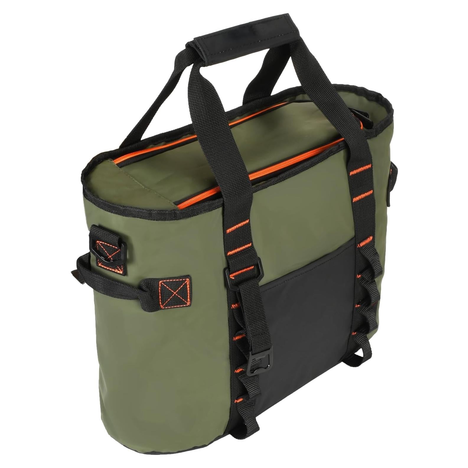 20 Cans Insulated Cooler Bag, Collapsible Leakproof Outdoor Portable Cooler with Zippered, Reusable Portable Grocery Cooler Bags for Travel, Picnic, Camping, Kayaking