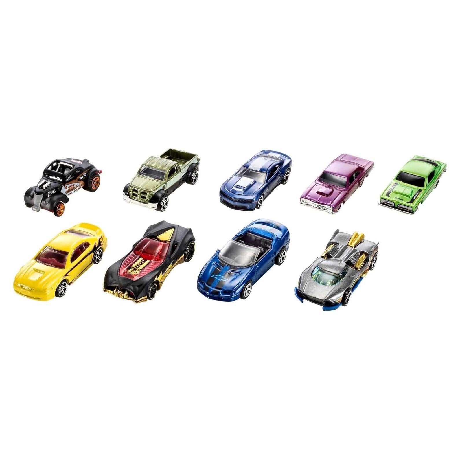Paquete de 9 coches Hot Wheels 1:64 con vehículo exclusivo