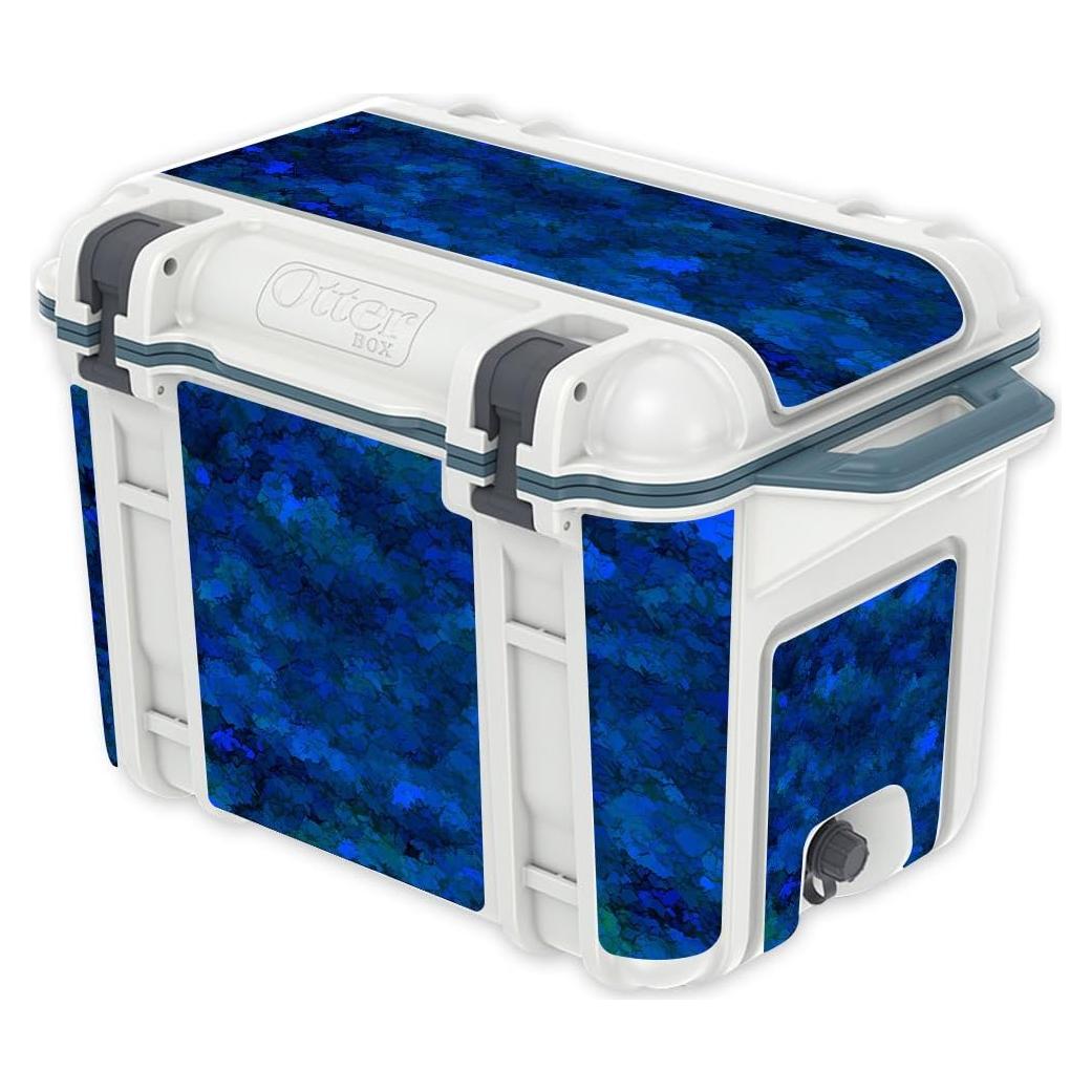MightySkins (Cooler Not Included) Skin Compatible with OtterBox Venture 45 qt Cooler - Blue Ice | Protective, Durable, and Unique Vinyl Decal wrap Cover | Easy to Apply | Made in The USA