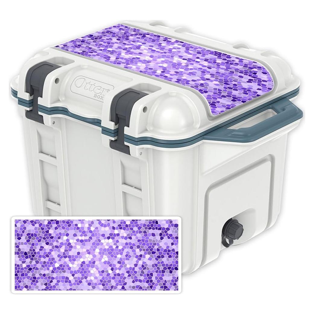 MightySkins (Cooler Not Included) Skin Compatible with OtterBox Venture 25 qt Cooler Lid - Stained Glass | Protective, Durable, and Unique Vinyl wrap Cover | Easy to Apply | Made in The USA