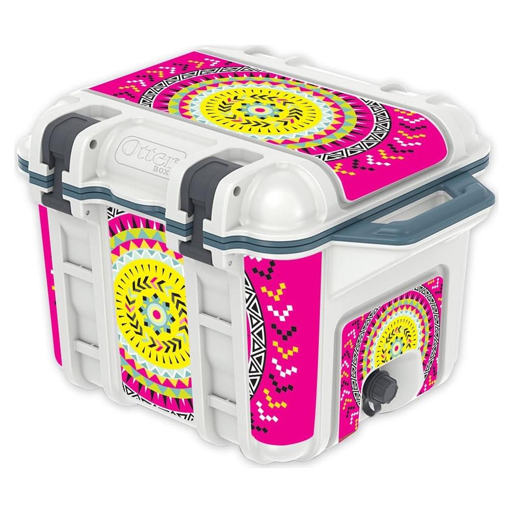 Piel de Vinilo Rosa Azteca para Enfriador OtterBox Venture 25 qt