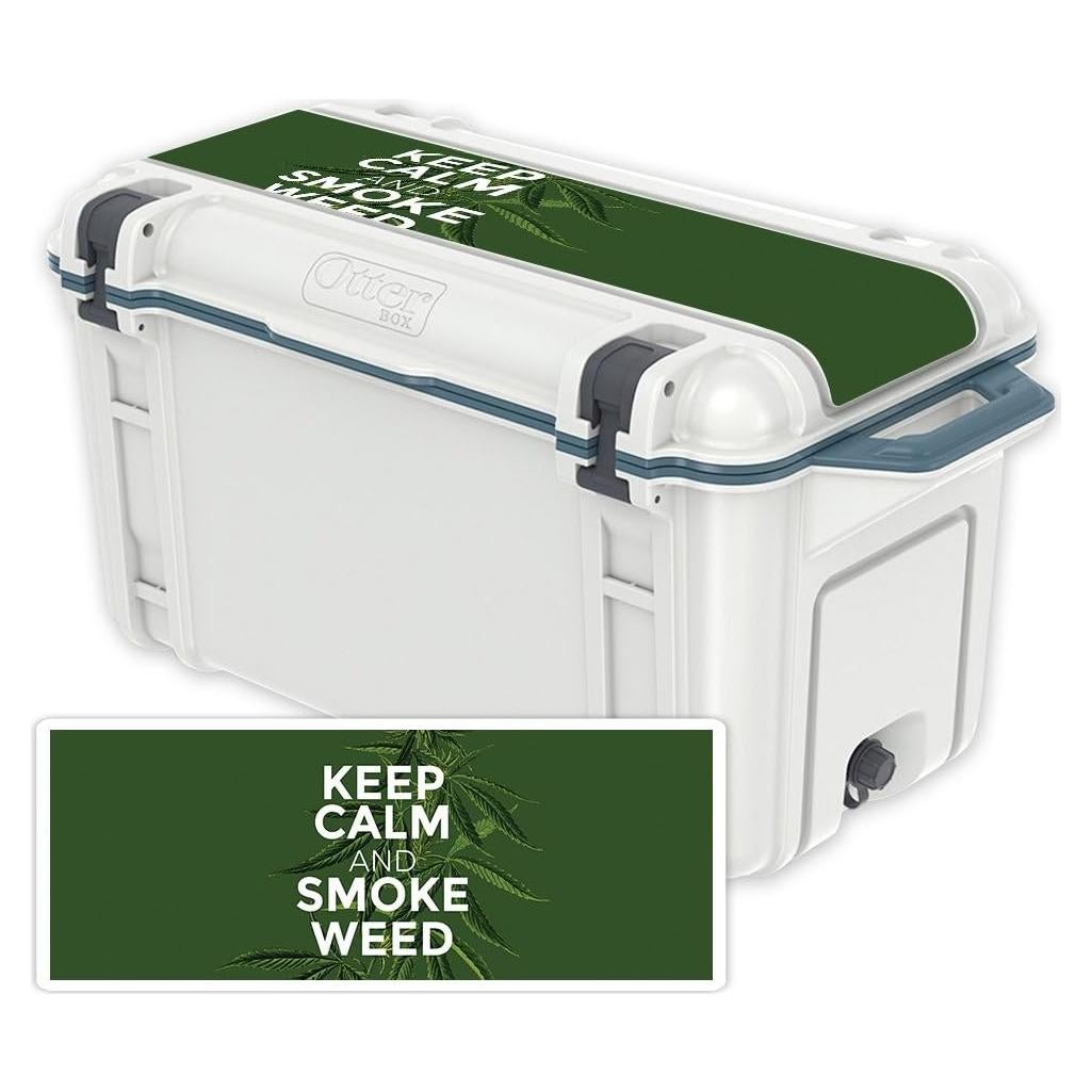 Piel de Vinilo MightySkins para Tapa Enfriador OtterBox 65 qt - Fumar Hierba