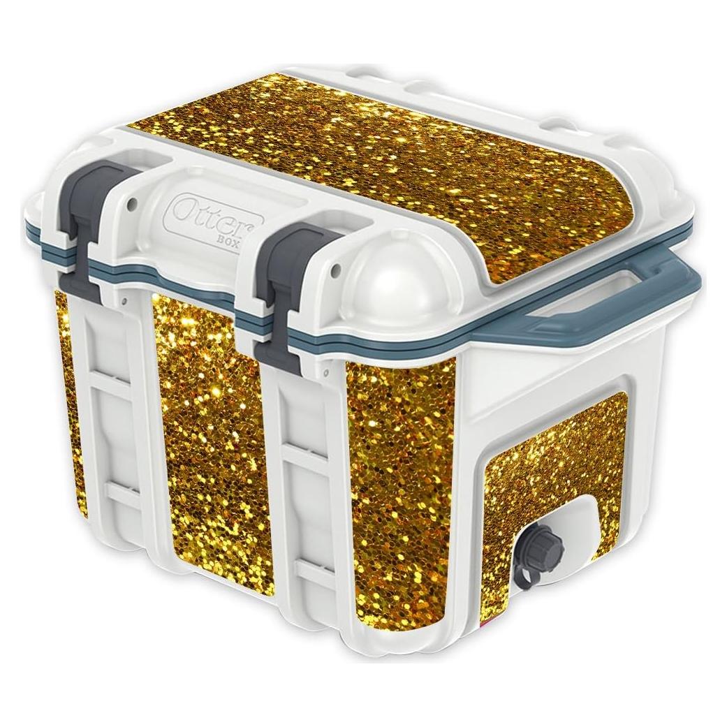 Piel de Vinilo MightySkins para Enfriador OtterBox 25qt - Brillo Dorado