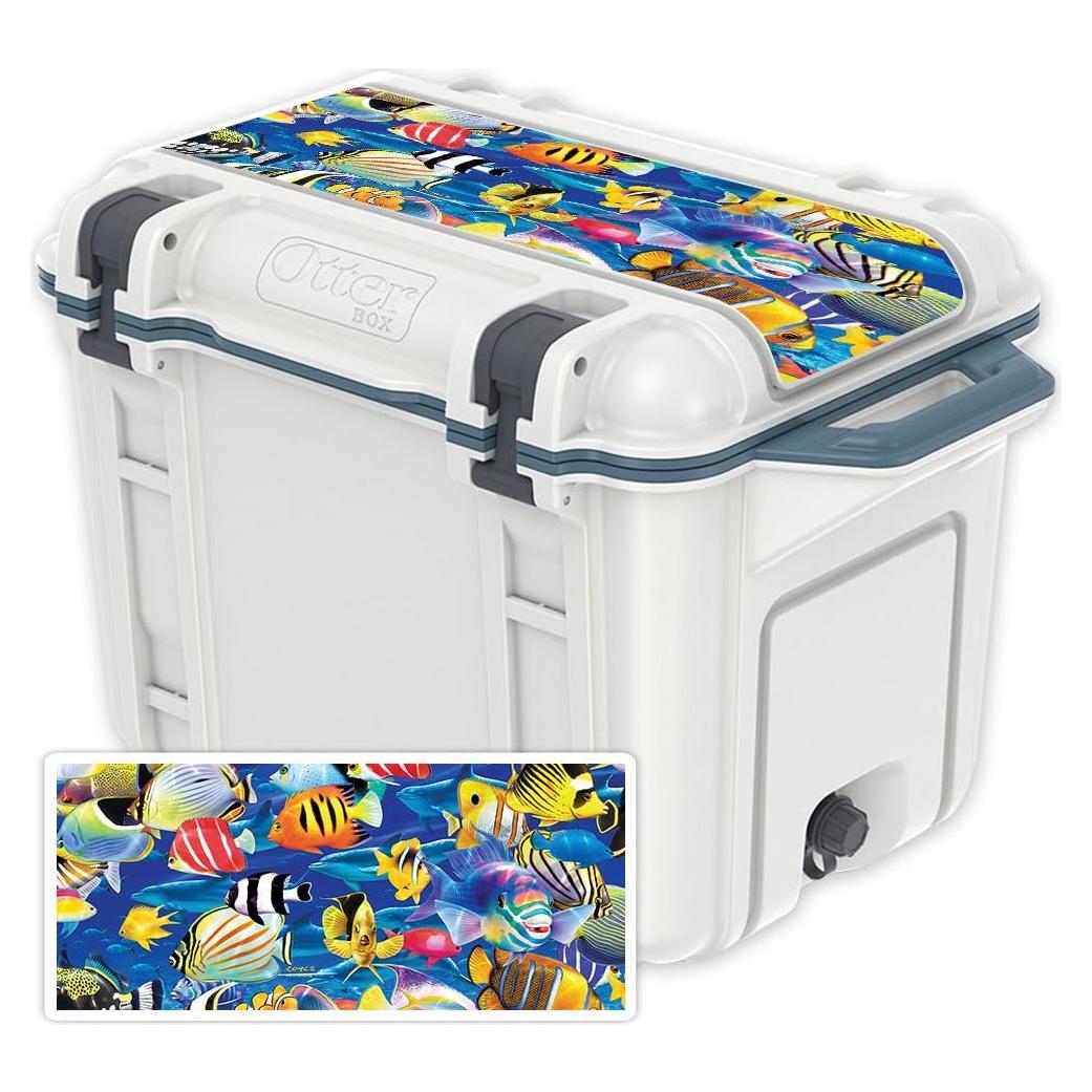 Piel de Vinilo MightySkins para Tapa Enfriador OtterBox 45 qt - Pez Tropical